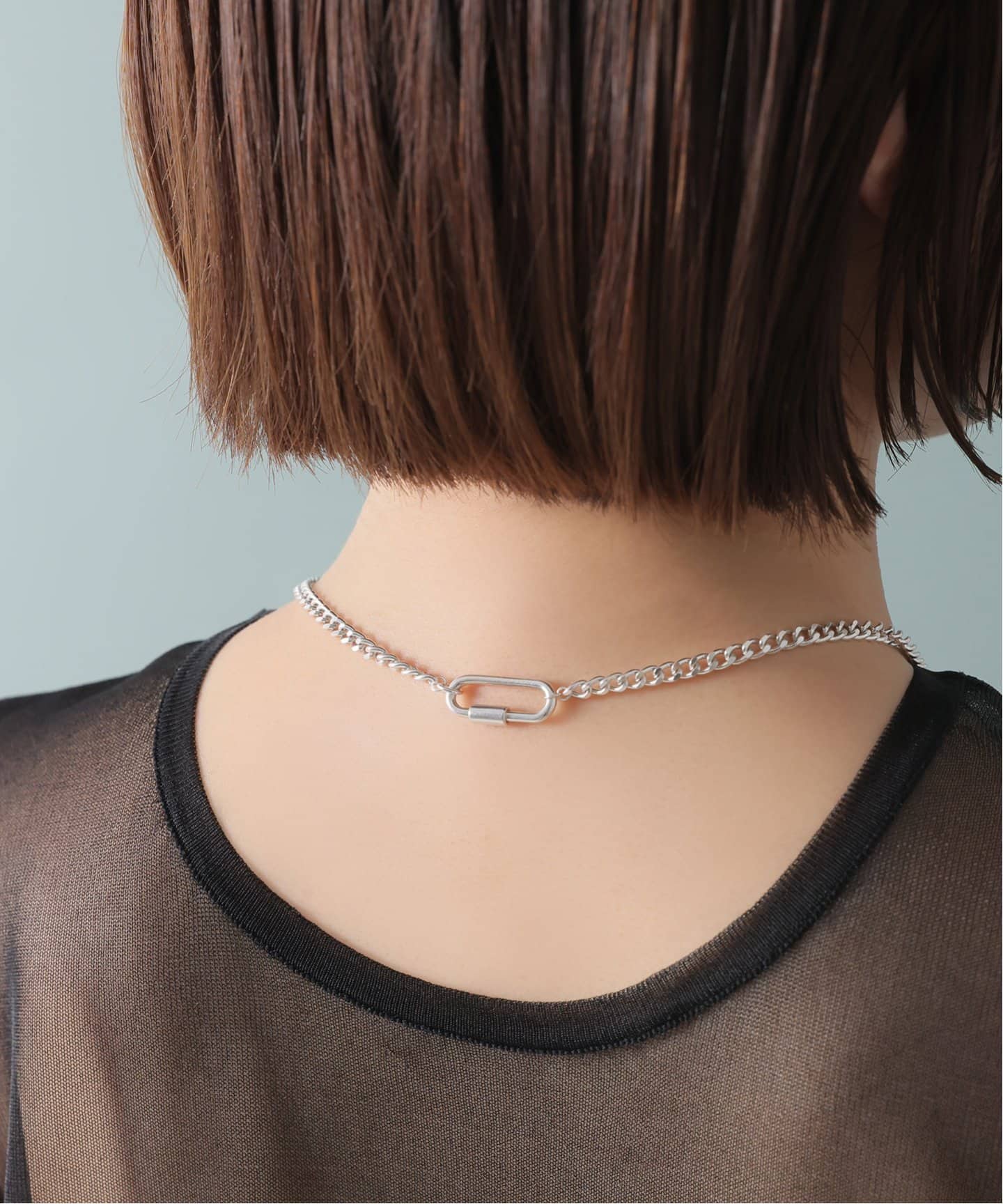 SAMH by LILAS】カラビナキヘイチェーンネックレス SV（ネックレス