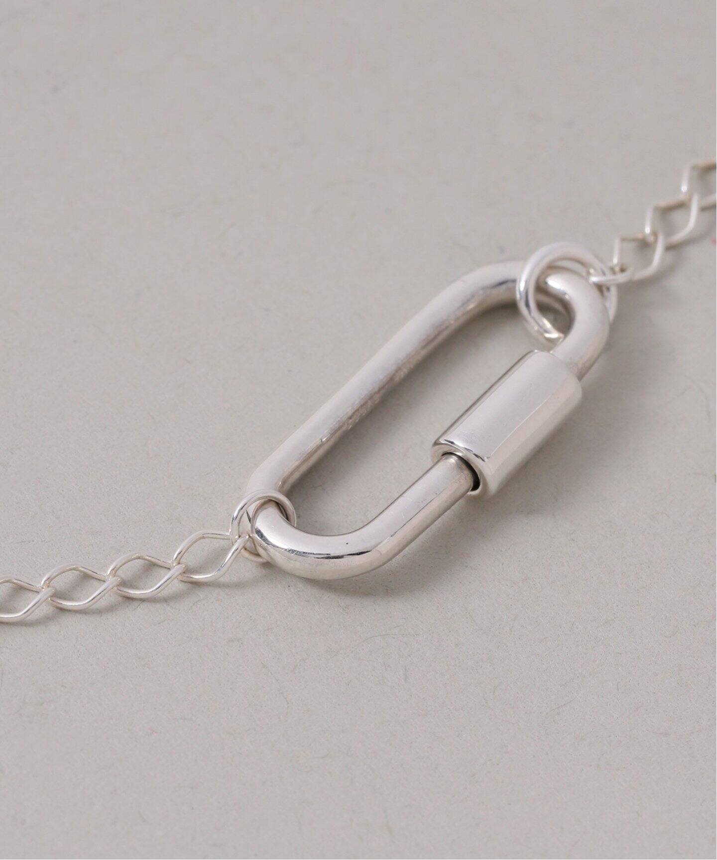 SAMH by LILAS】カラビナシースルーチェーンネックレス SV（ネックレス