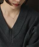 《予約》【SAMH by LILAS】デタッチャブルTバーネックレス K10*SV