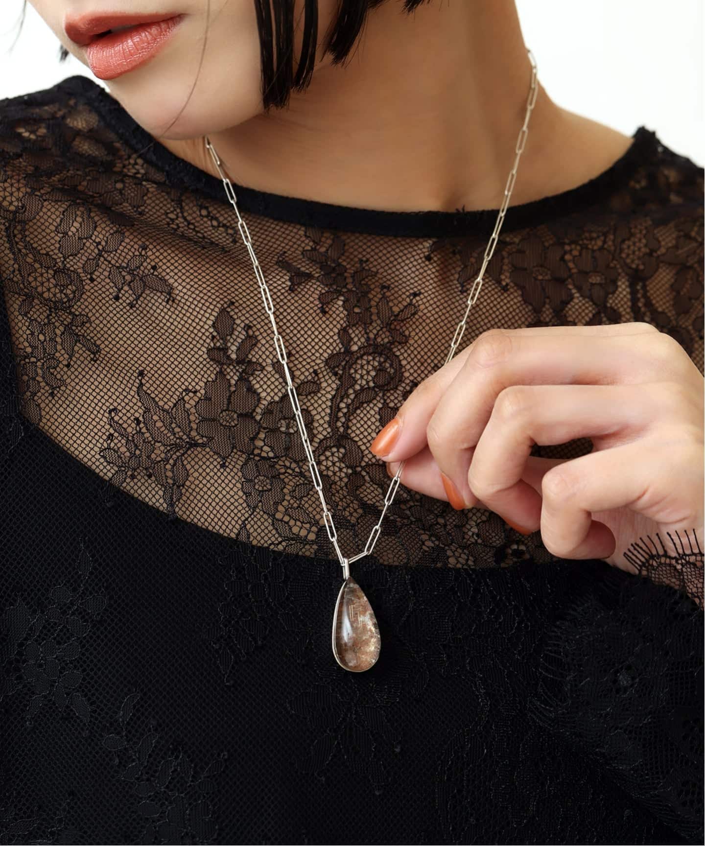 SAMH by LILAS】ガーデンクォーツ50cmネックレス SV（ネックレス