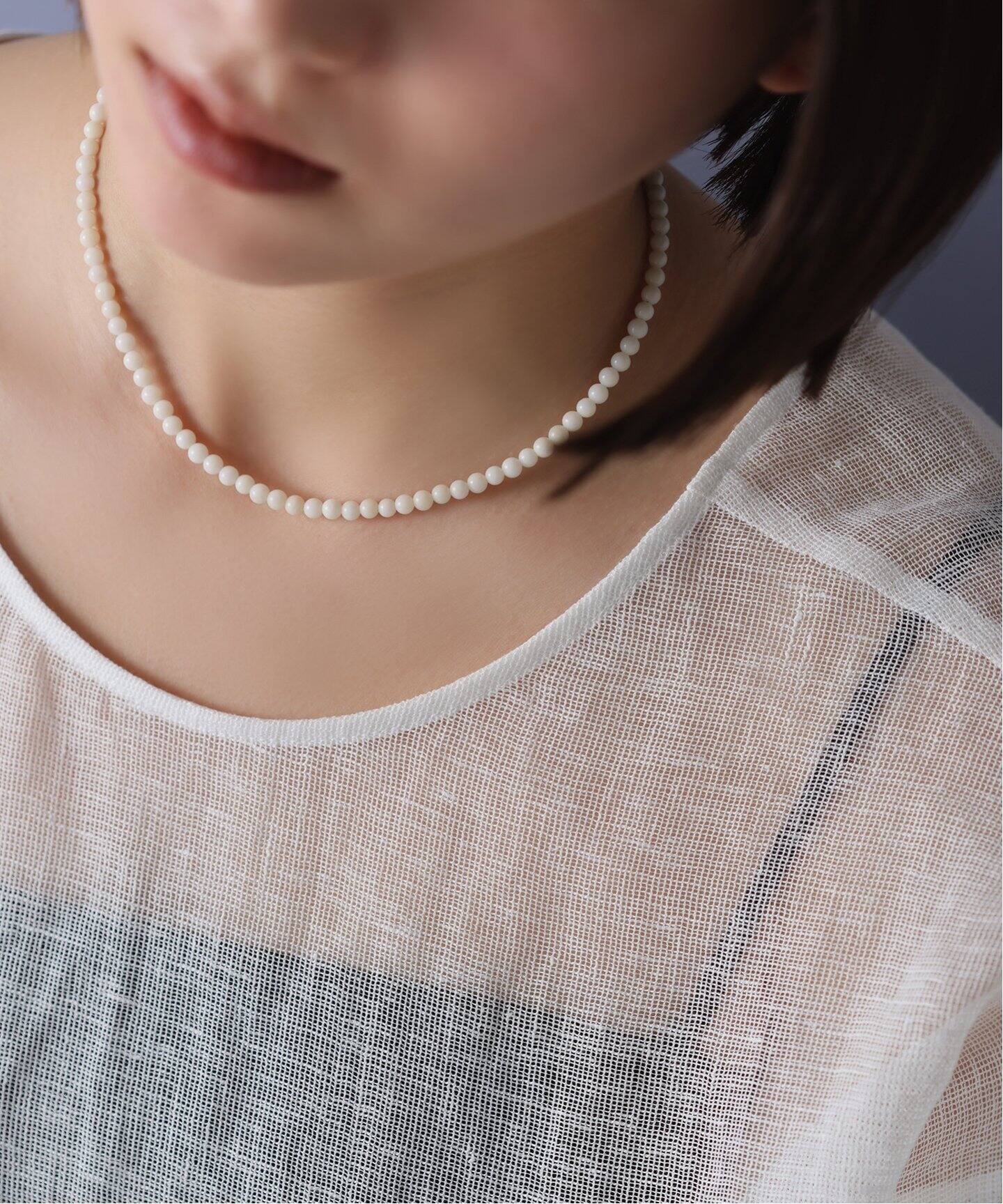 SAMH by LILAS】ホワイトコーラルネックレス SV（ネックレス