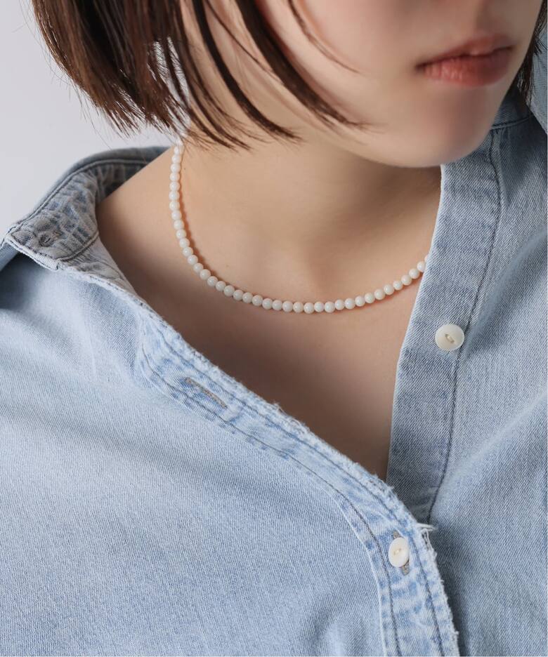 WEB限定》【SAMH by LILAS】ホワイトコーラルネックレス SV 