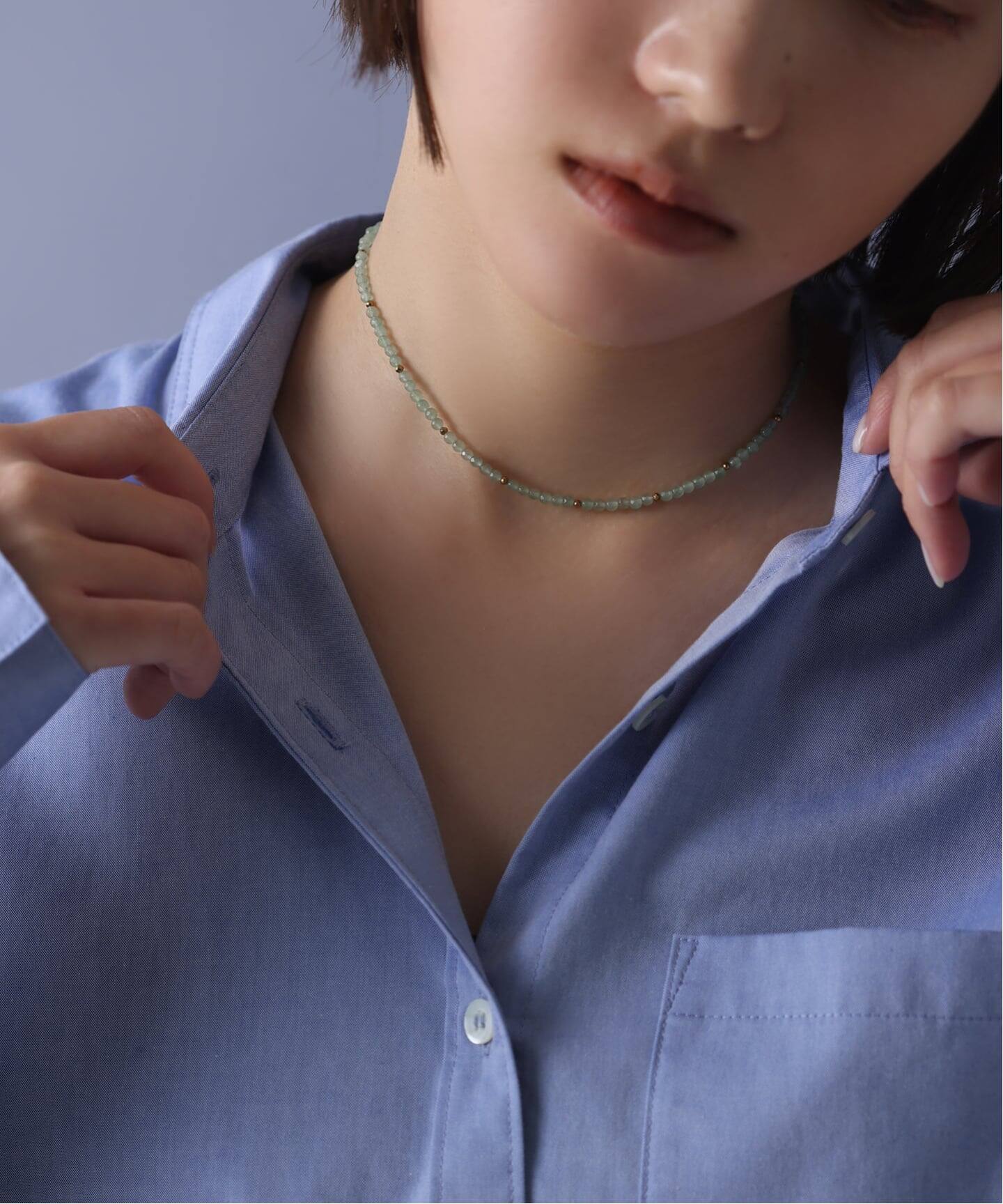 SAMH by LILAS】アベンチュリンネックレス SV（ネックレス）｜Lilas 