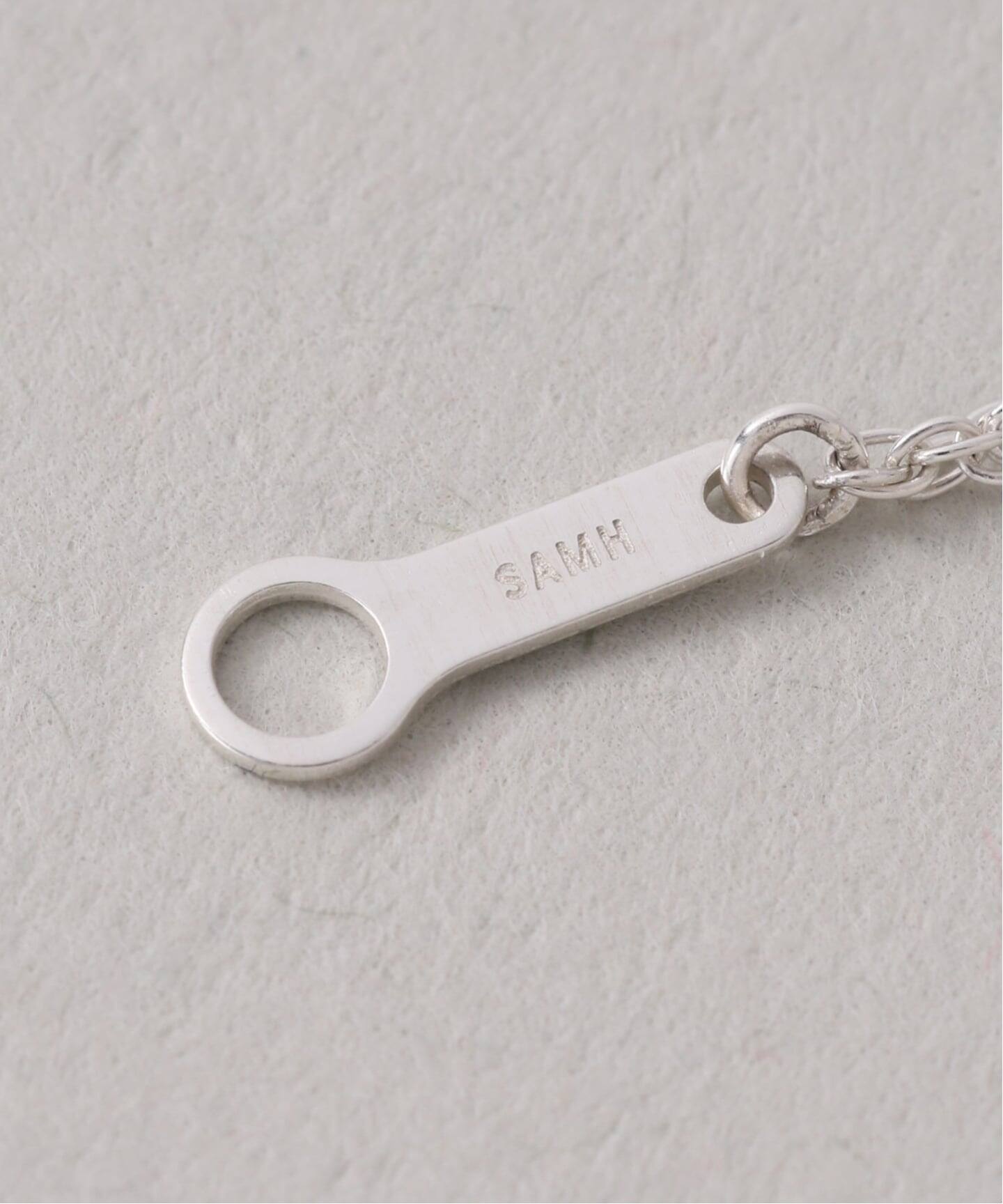 SAMH by LILAS】ダイヤモンドカットオニキスネックレス SV