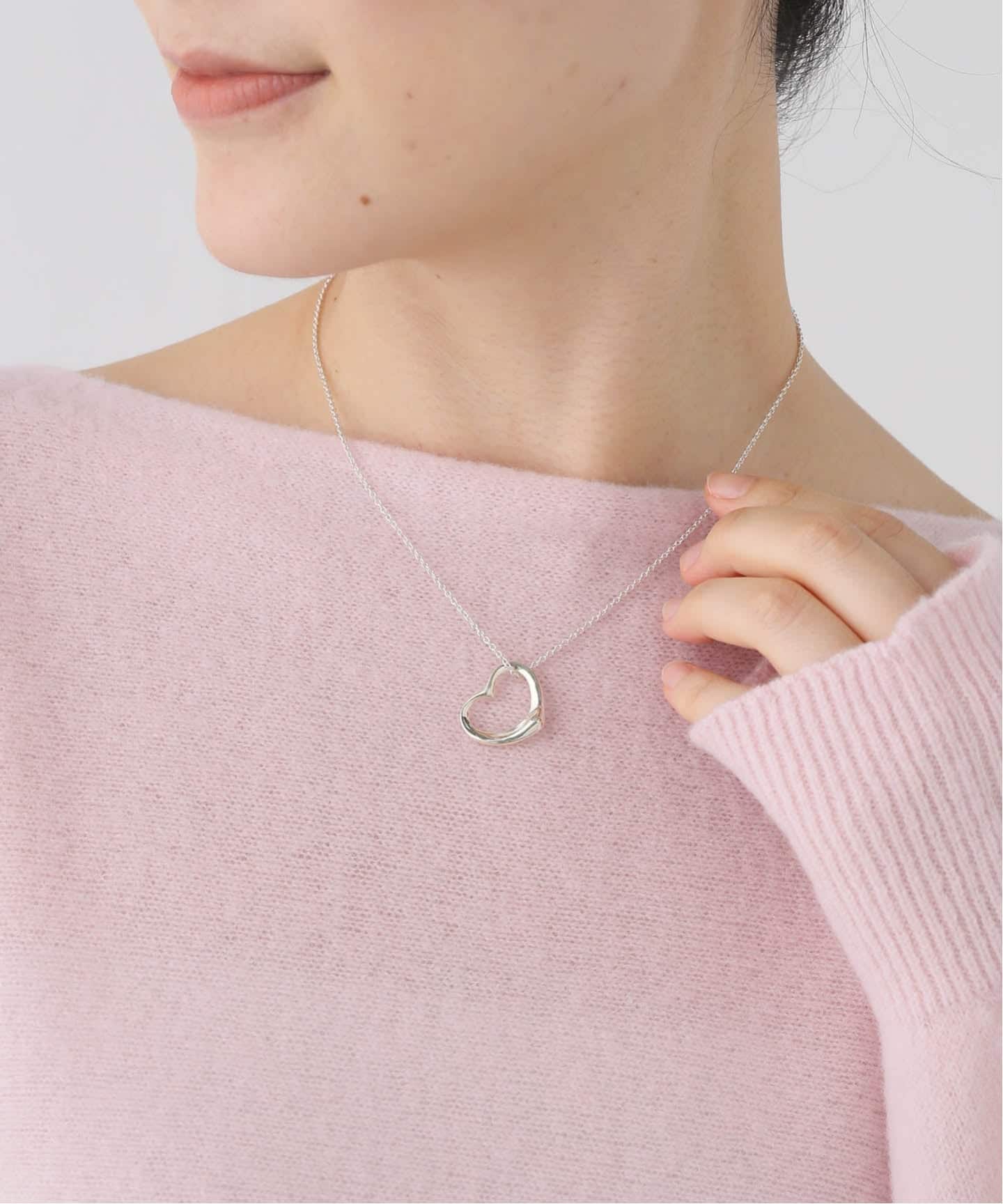 VINTAGE TIFFANY&Co./ティファニー】Open heart necklace m