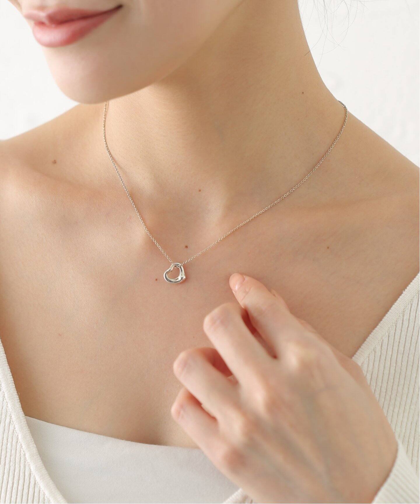 ティファニー VINTAGE TIFFANY&Co./ティファニー】 Open heart necklace xl