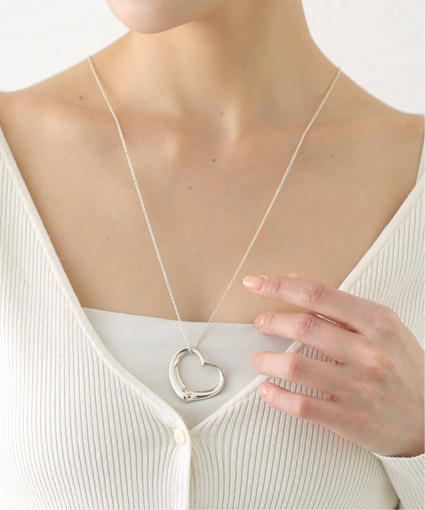 VINTAGE TIFFANY&Co./ティファニー】Open heart necklace xl 