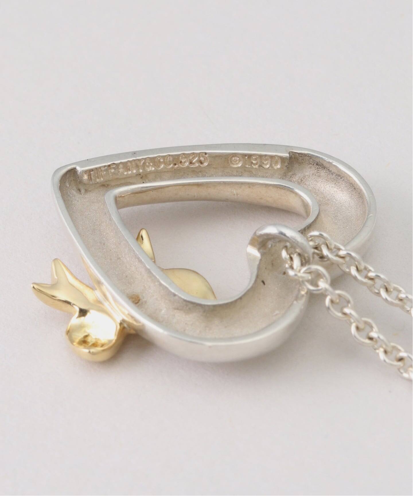 VINTAGE TIFFANY&Co./ティファニー】Heart ribbon necklace