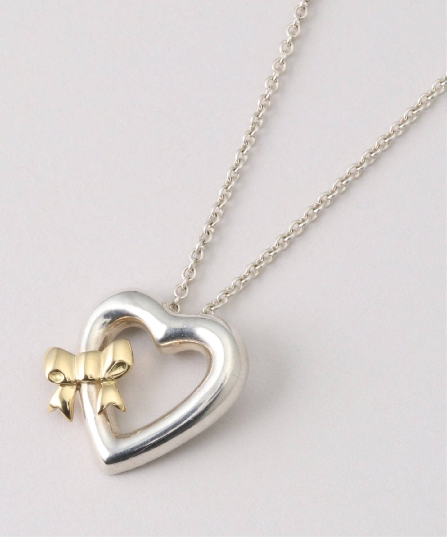VINTAGE TIFFANY&Co./ティファニー】Heart ribbon necklace