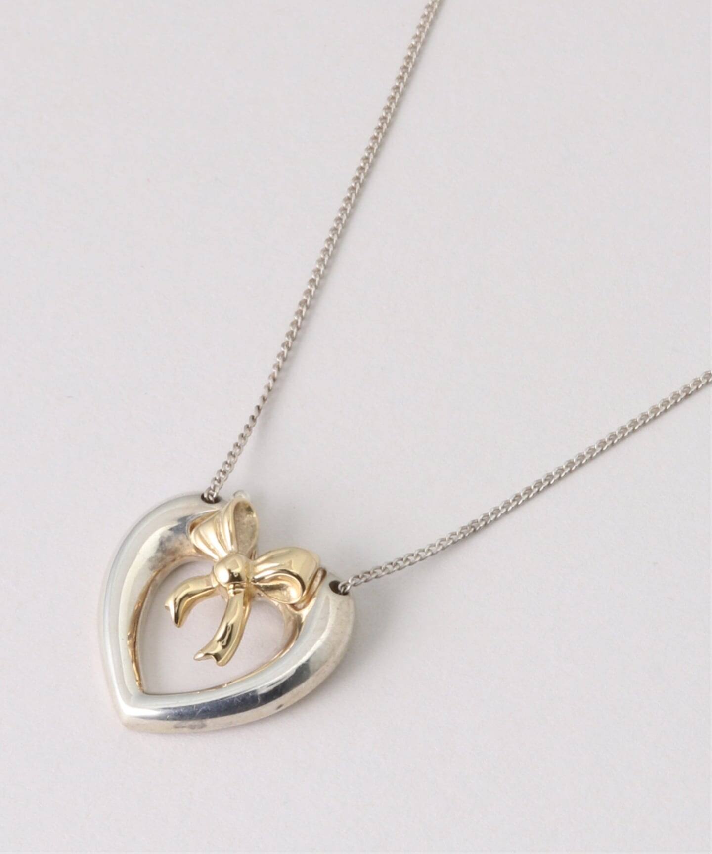 Tiffany&Co.　リボンハート　ネックレス　(175) VINTAGE TIFFANY&Co./ティファニー】Heart ribbon necklace