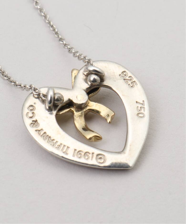 VINTAGE TIFFANY&Co./ティファニー】Heart ribbon necklace 
