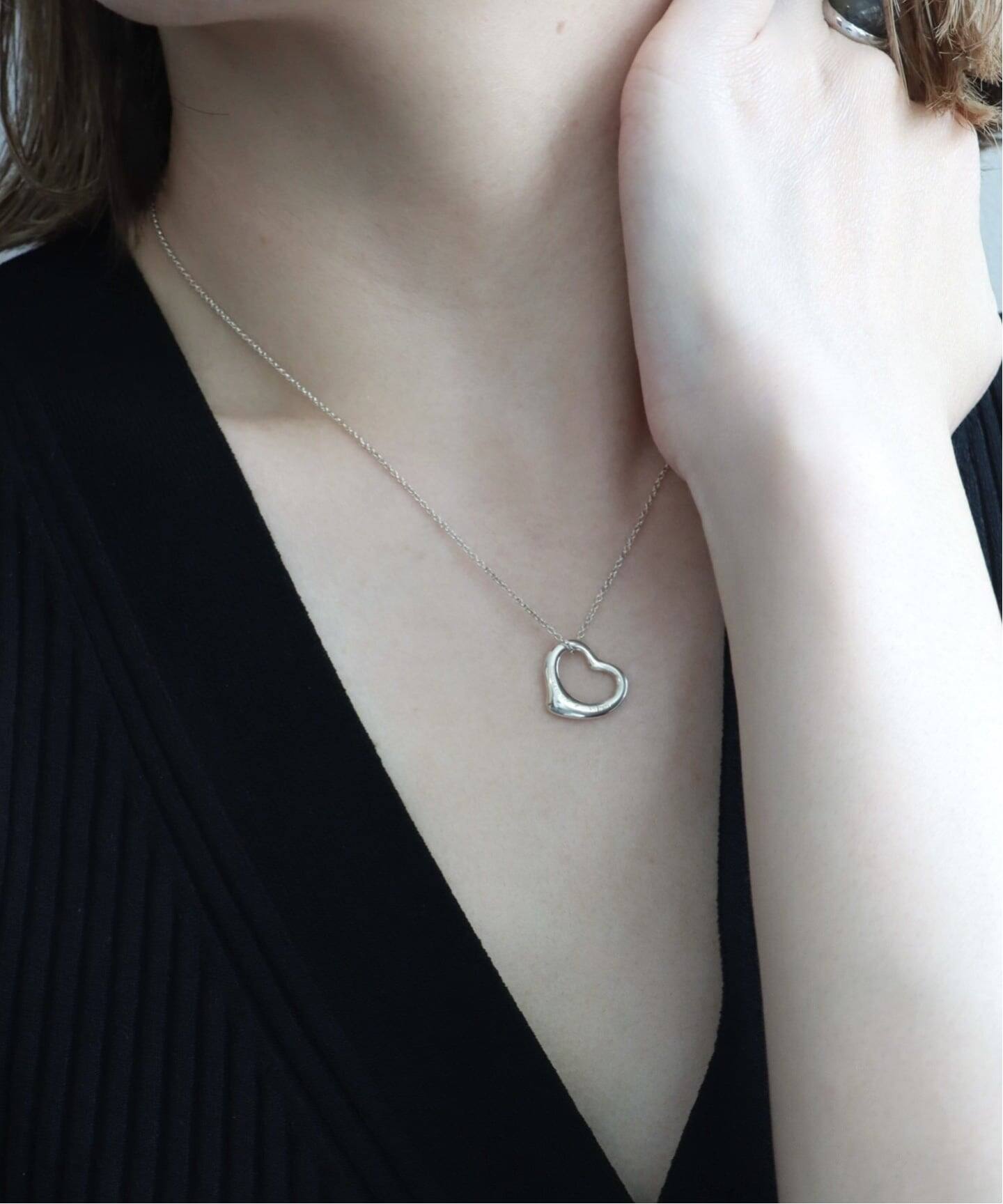 VINTAGE TIFFANY&Co./ティファニー】 Open heart necklace m 