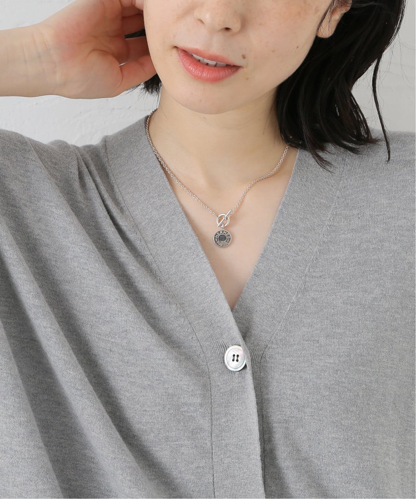 VINTAGE HERMES/エルメス】 Amulet sellier necklace
