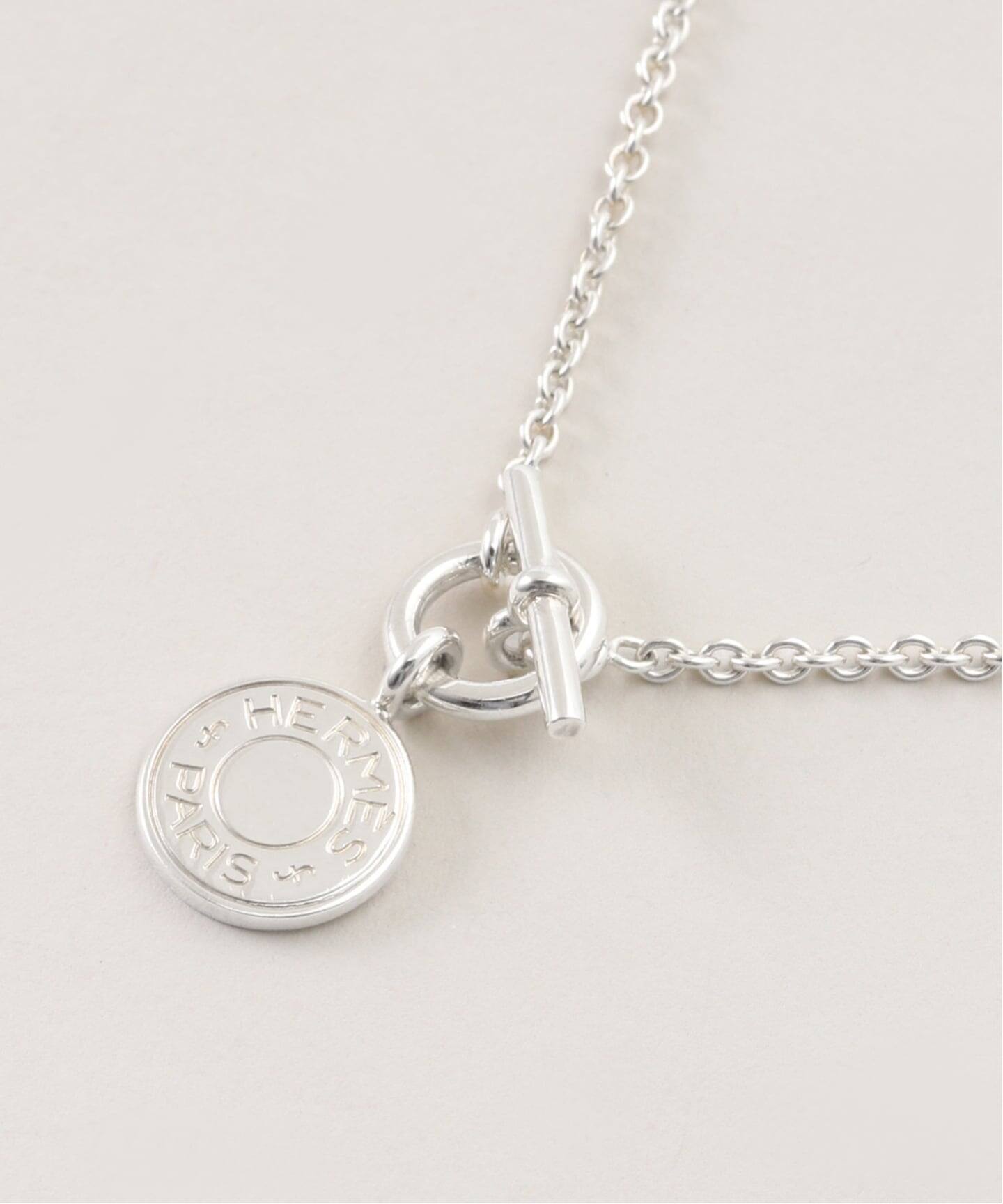 アクセサリー HERMES Sellier Silver Necklace vintage VINTAGE HERMES/エルメス】Amulet sellier necklace（ネックレス