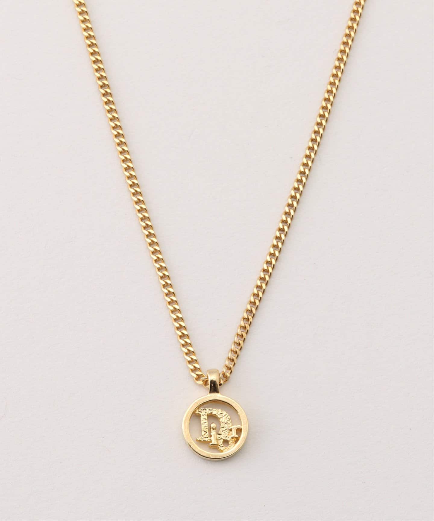 【vintage】ディオール　ゴールドカラー　ネックレス Christian Dior/クリスチャンディオール ゴールドカラー
