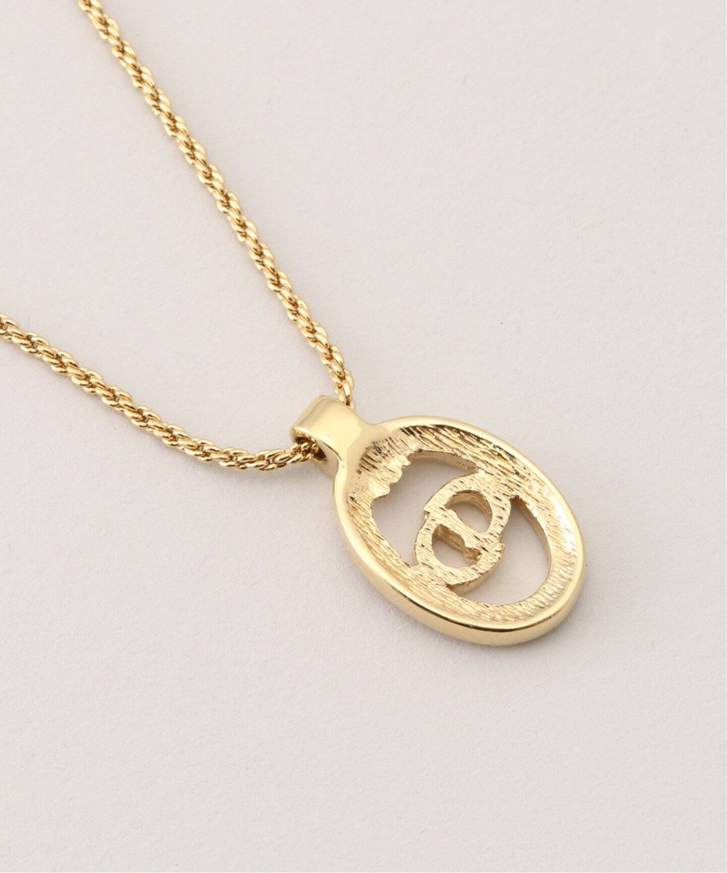 VINTAGE DIOR/ディオール】 necklace logo oval rs（ネックレス