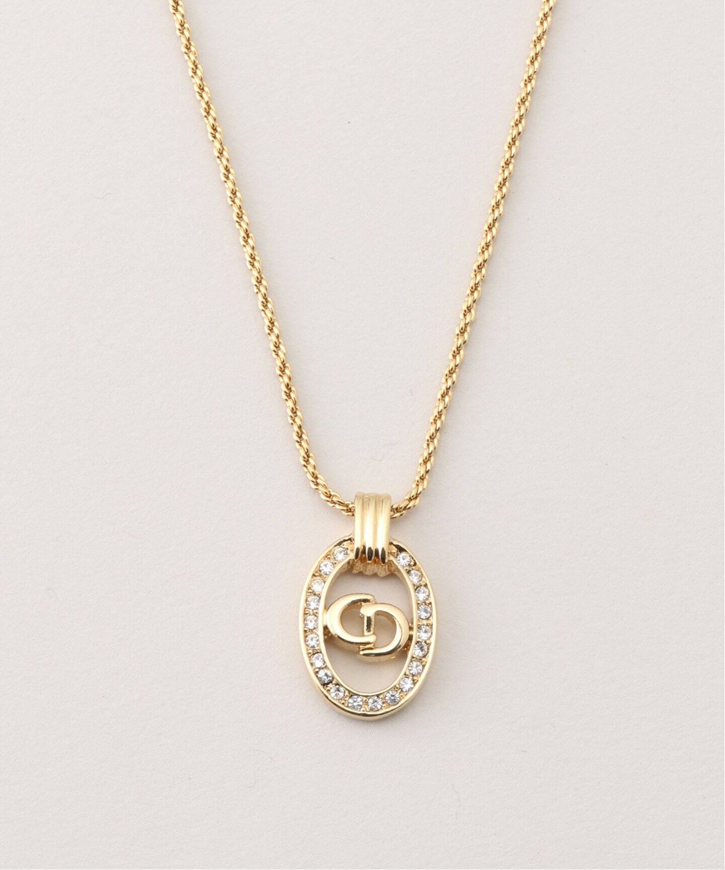 VINTAGE DIOR/ディオール】 necklace logo oval rs（ネックレス