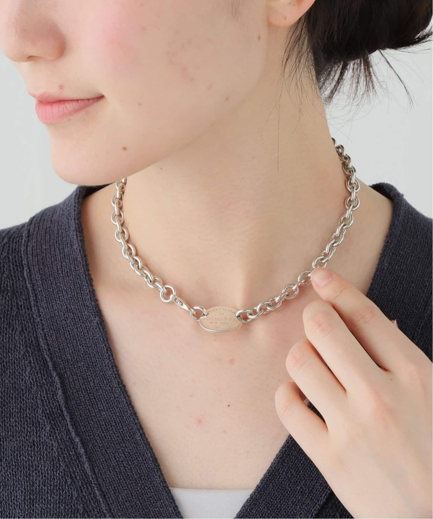 VINTAGE TIFFANY&Co./ティファニー】Return to oval necklace