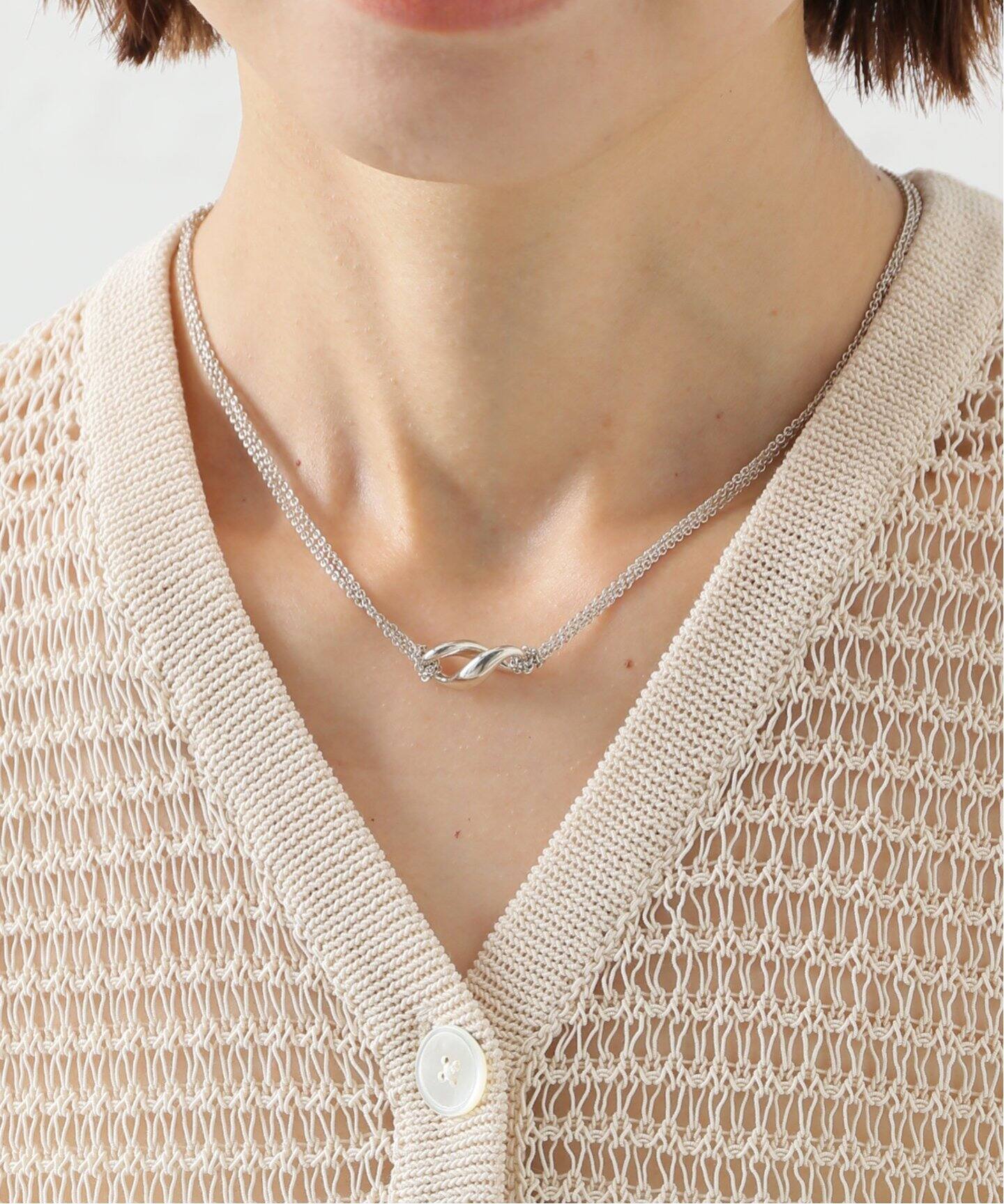 VINTAGE TIFFANY&Co./ティファニー】 Infinity double chain necklace
