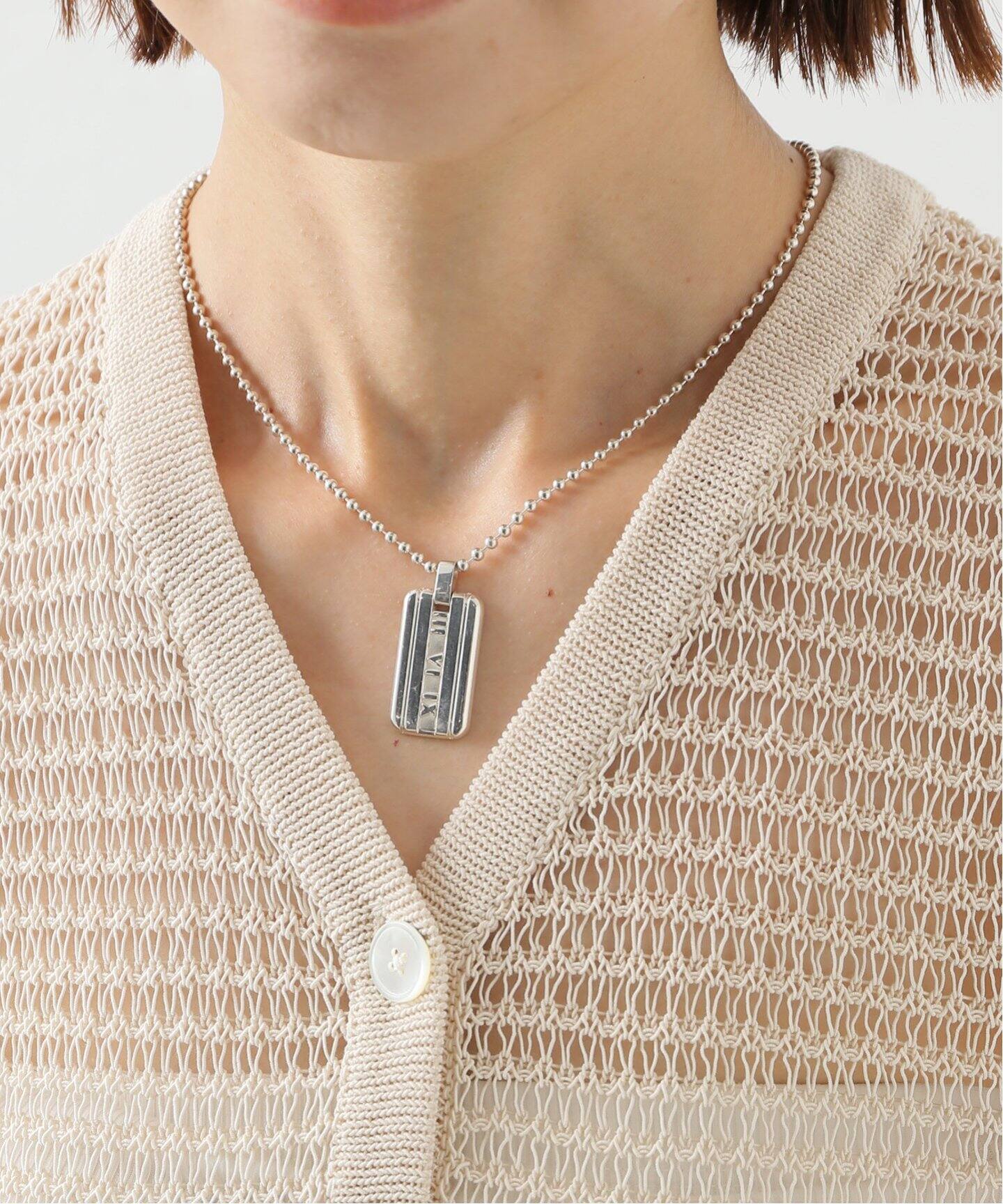 美品 ティファニー TIFFANY&CO. アトラス ボールチェーン ネックレス TIFFANY&Co.】ティファニー アトラス バー ネックレス ボール