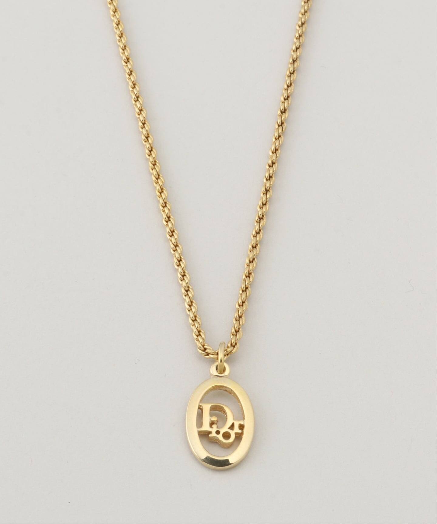 VINTAGE DIOR/ディオール】necklace logo oval（ネックレス