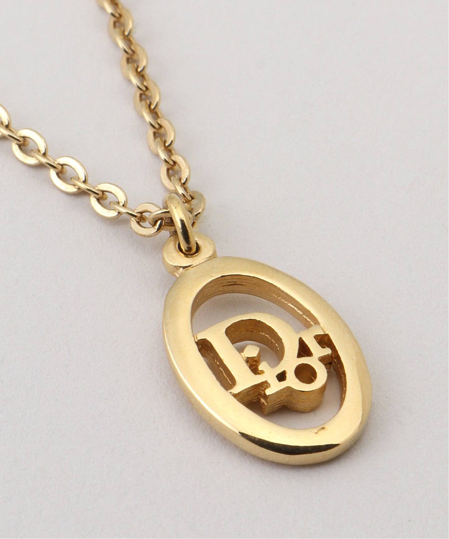 VINTAGE DIOR/ディオール】necklace logo oval（ネックレス