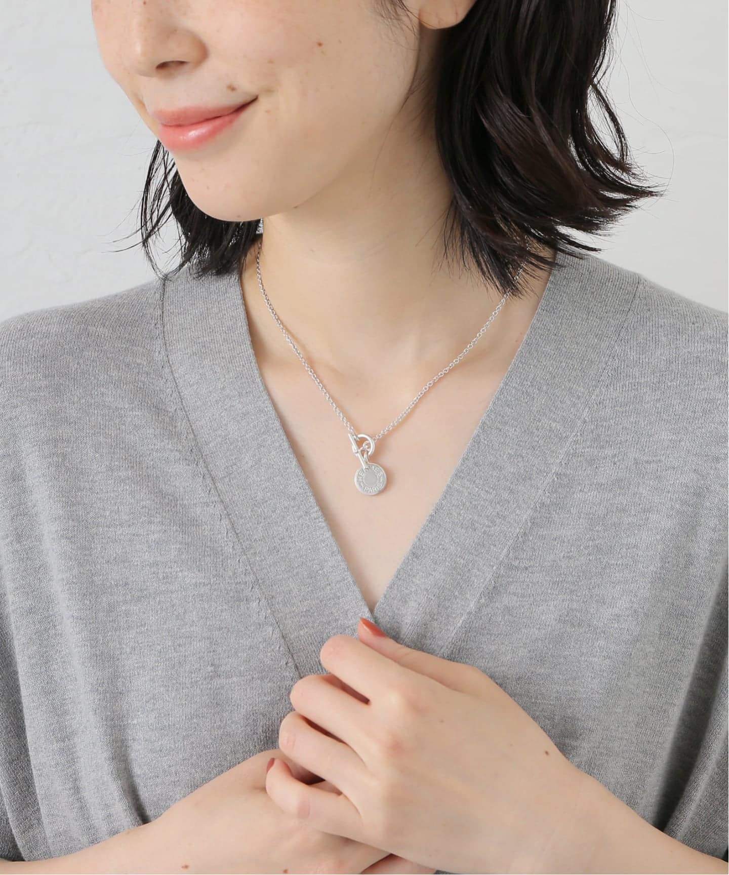 アクセサリー HERMES Sellier Silver Necklace vintage VINTAGE HERMES/エルメス】 Amulet sellier necklace