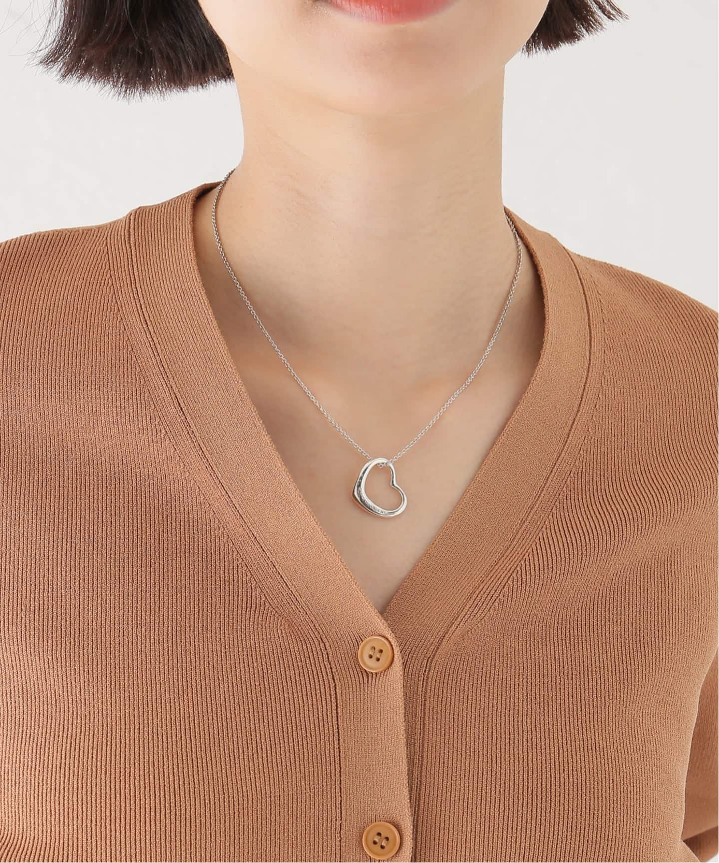 VINTAGE TIFFANY&Co./ティファニー】Open heart necklace m