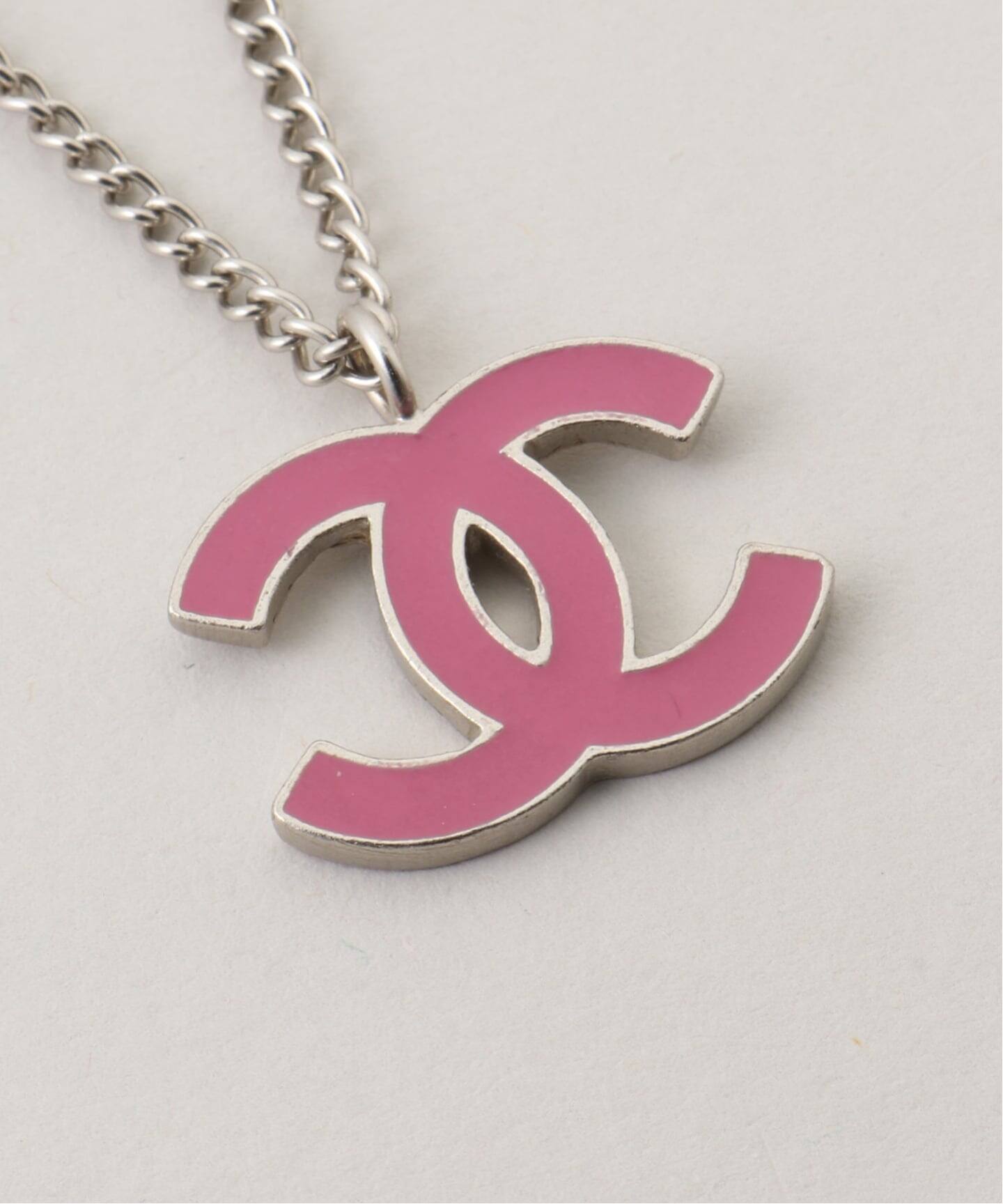 VINTAGE CHANEL/シャネル】CC necklace pink（ネックレス）｜ENSEMBLE