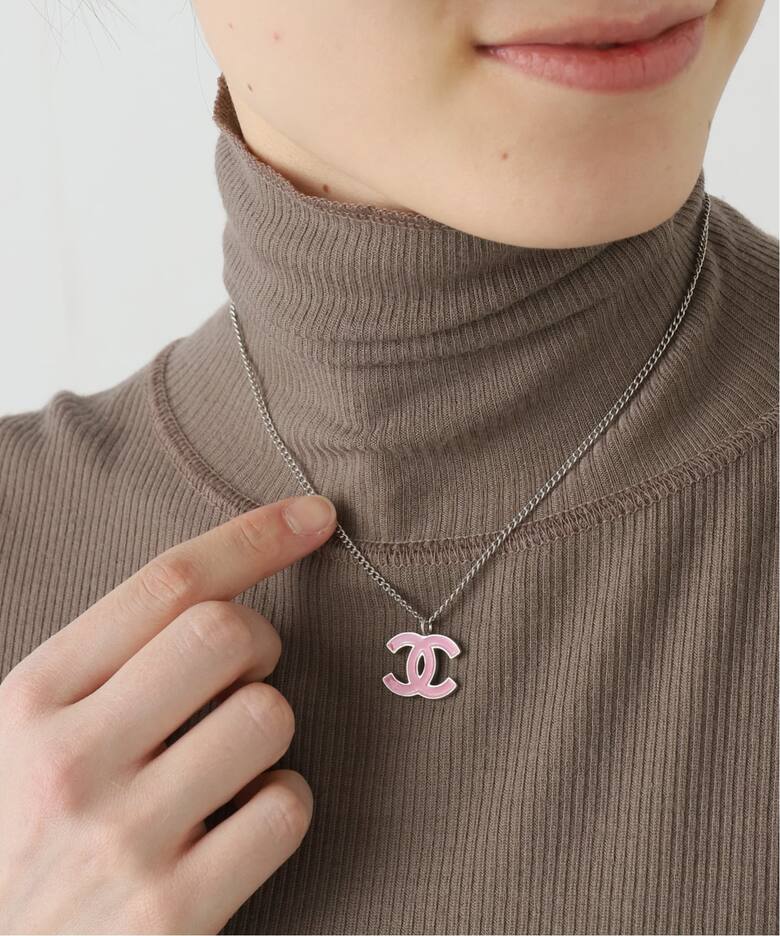 VINTAGE CHANEL/シャネル】CC necklace pink（ネックレス）｜ENSEMBLE 