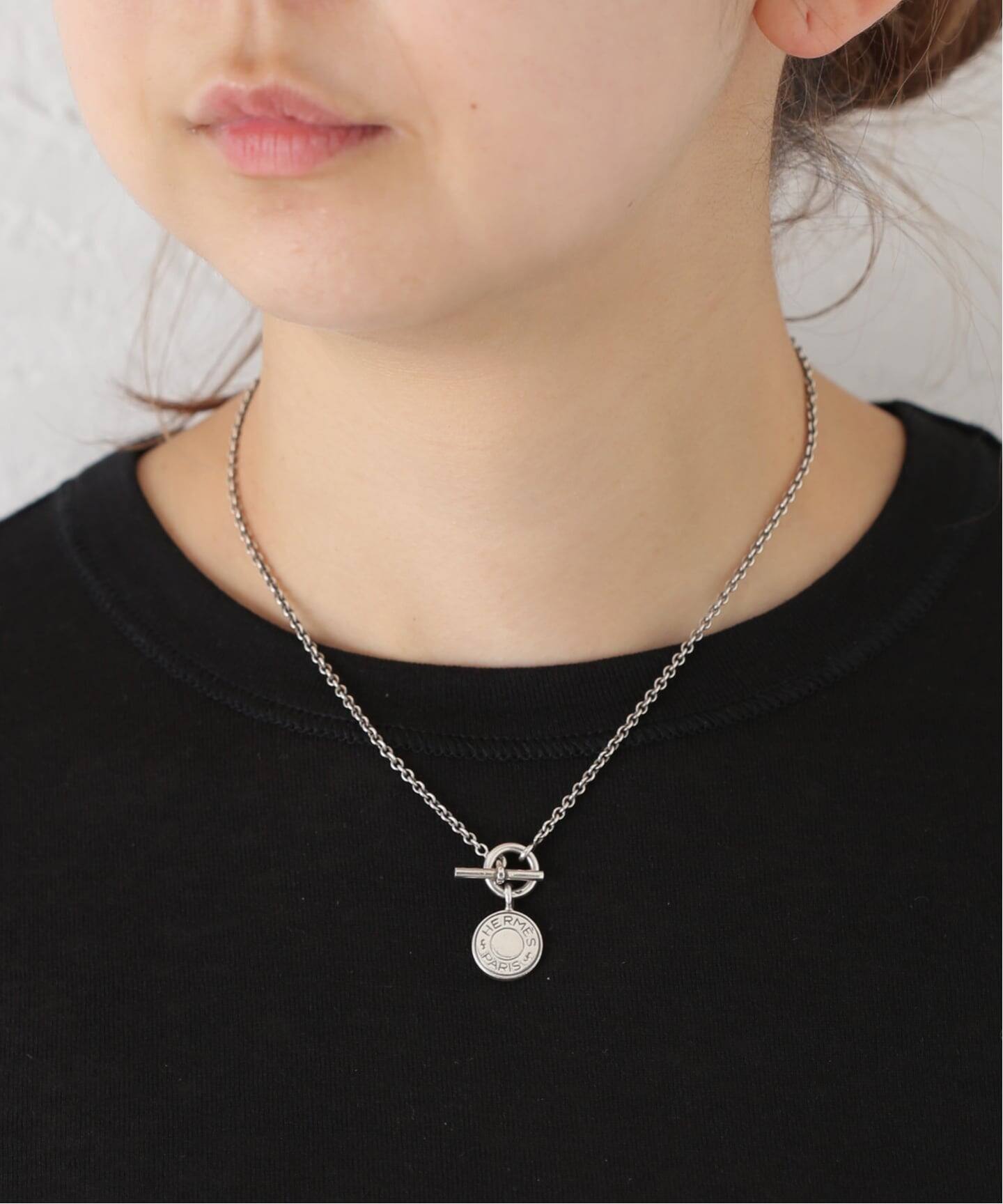 VINTAGE HERMES/エルメス】Amulet sellier necklace（ネックレス