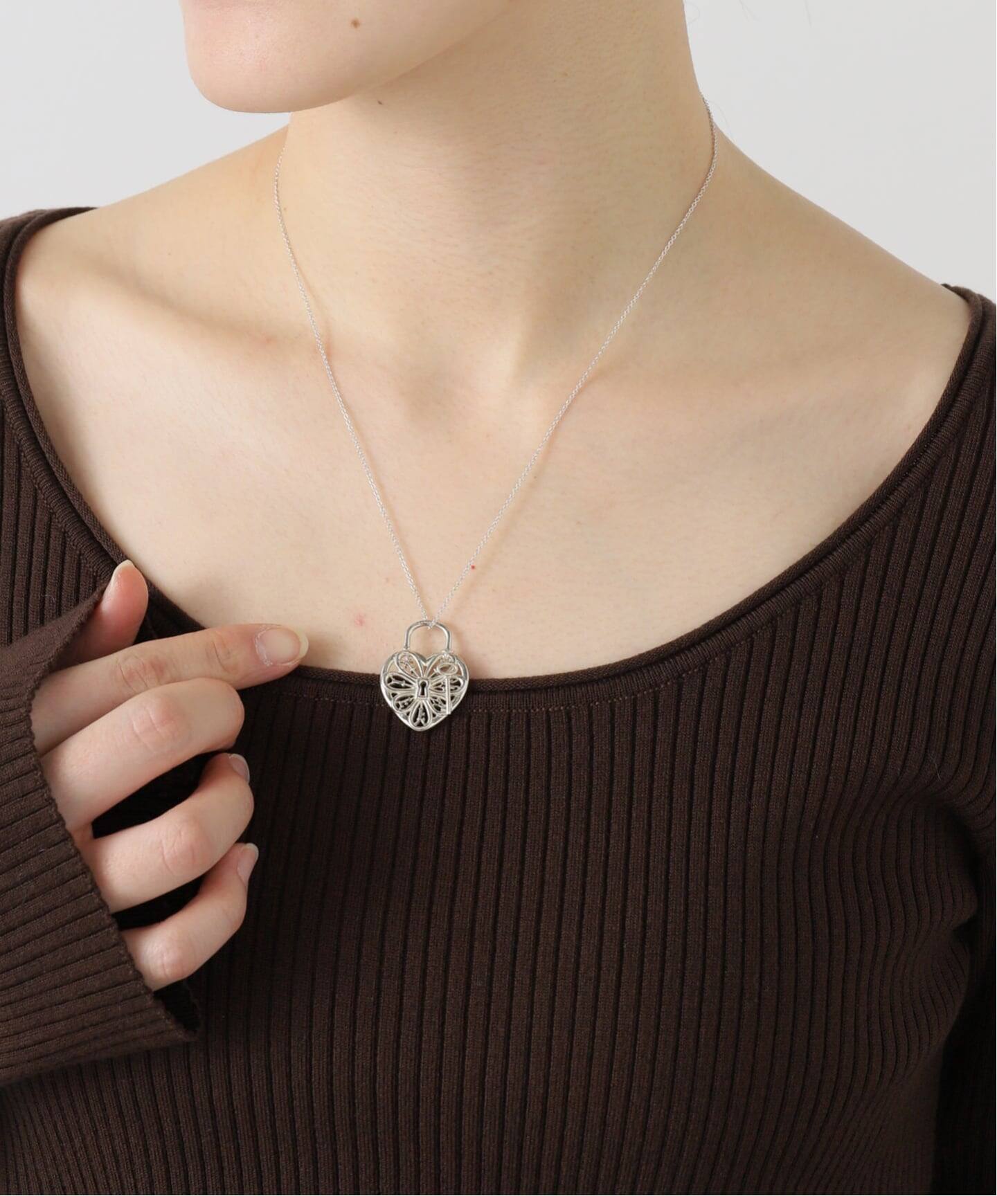 VINTAGE TIFFANY&Co./ティファニー】Filigree heart key necklace
