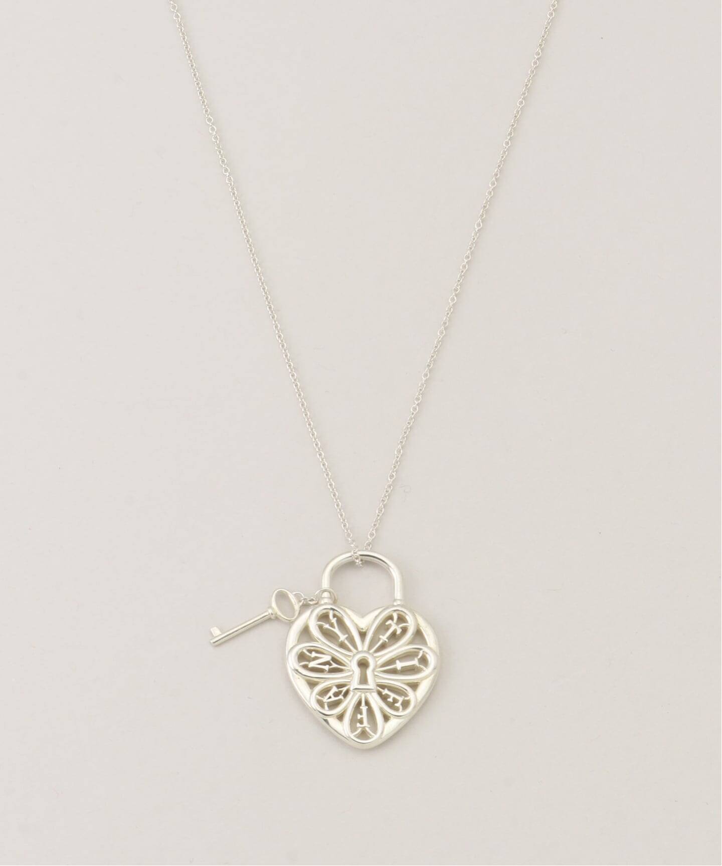 VINTAGE TIFFANY&Co./ティファニー】Filigree heart key necklace 
