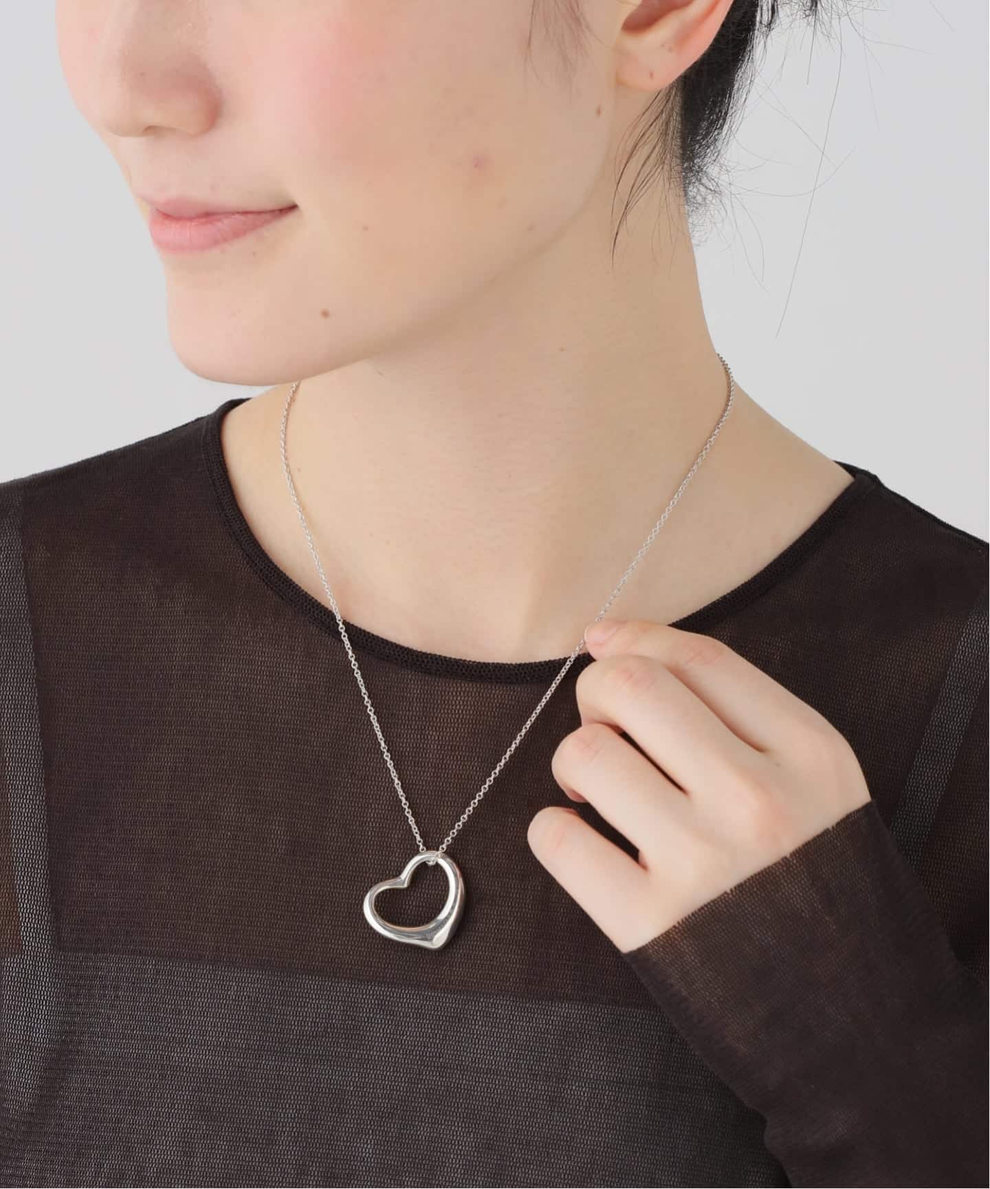 Tiffany & Co. ティファニー　フック　ネックレス　廃盤品 VINTAGE TIFFANY&Co./ティファニー】Open heart necklace l