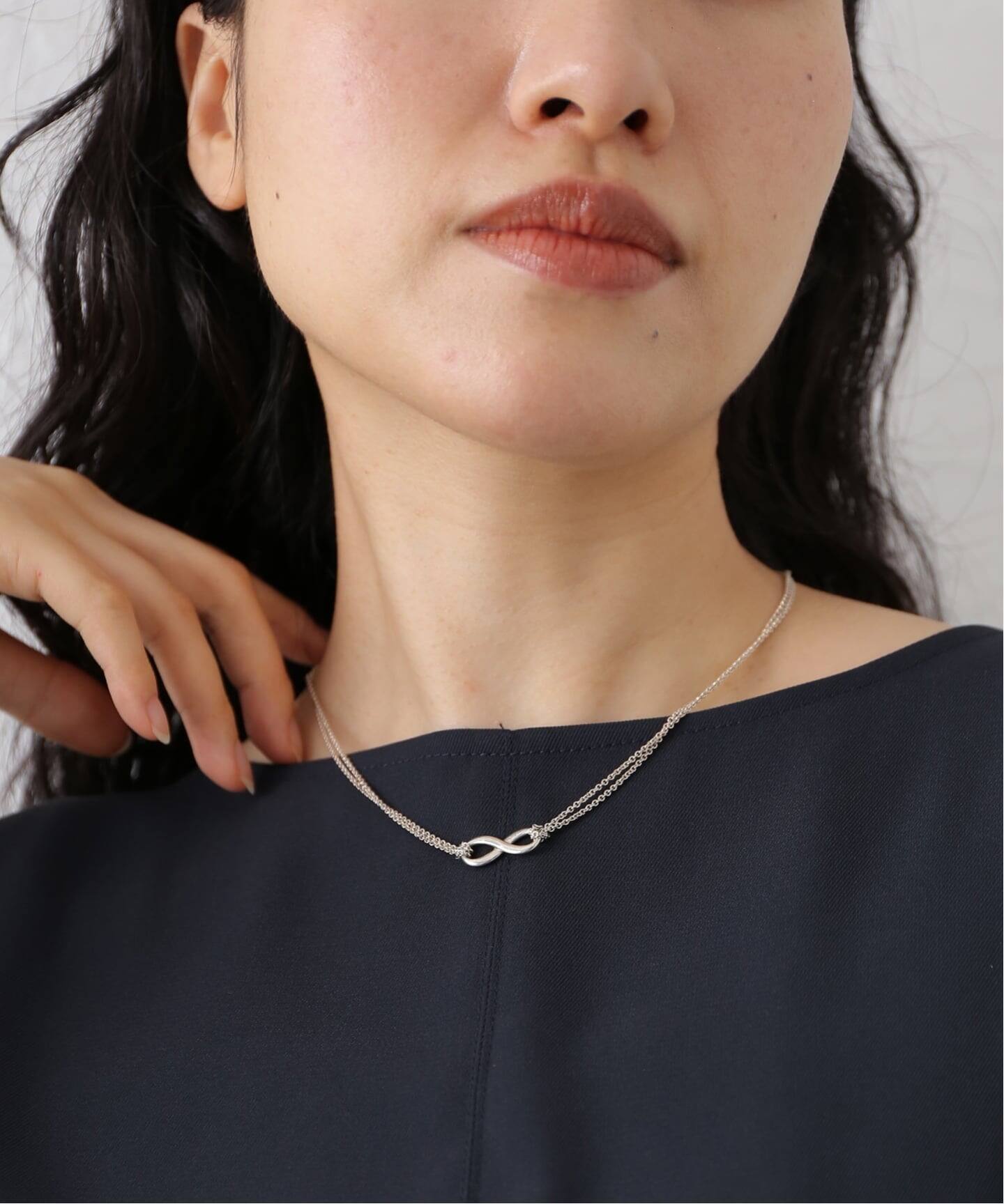 VINTAGE TIFFANY&Co./ティファニー】 Infinity double chain necklace