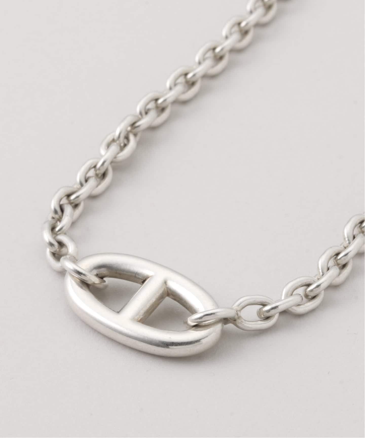 【未使用】HERMES エルメスＨ柄　シルバーグレー箱付きファソネ VINTAGE HERMES/エルメス】Farandole necklace 120（ネックレス
