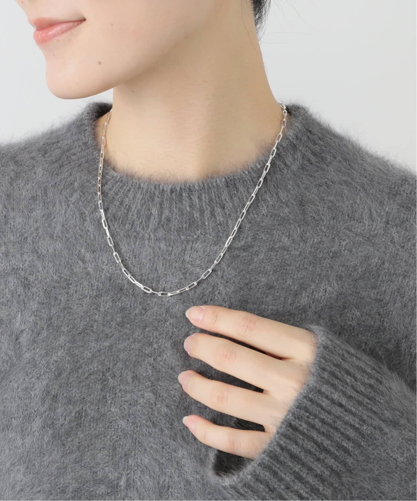 ベイクルーズ　【blancle】ネックレス blancle/ ブランクレ】SV・Long oval chain necklace（ネックレス