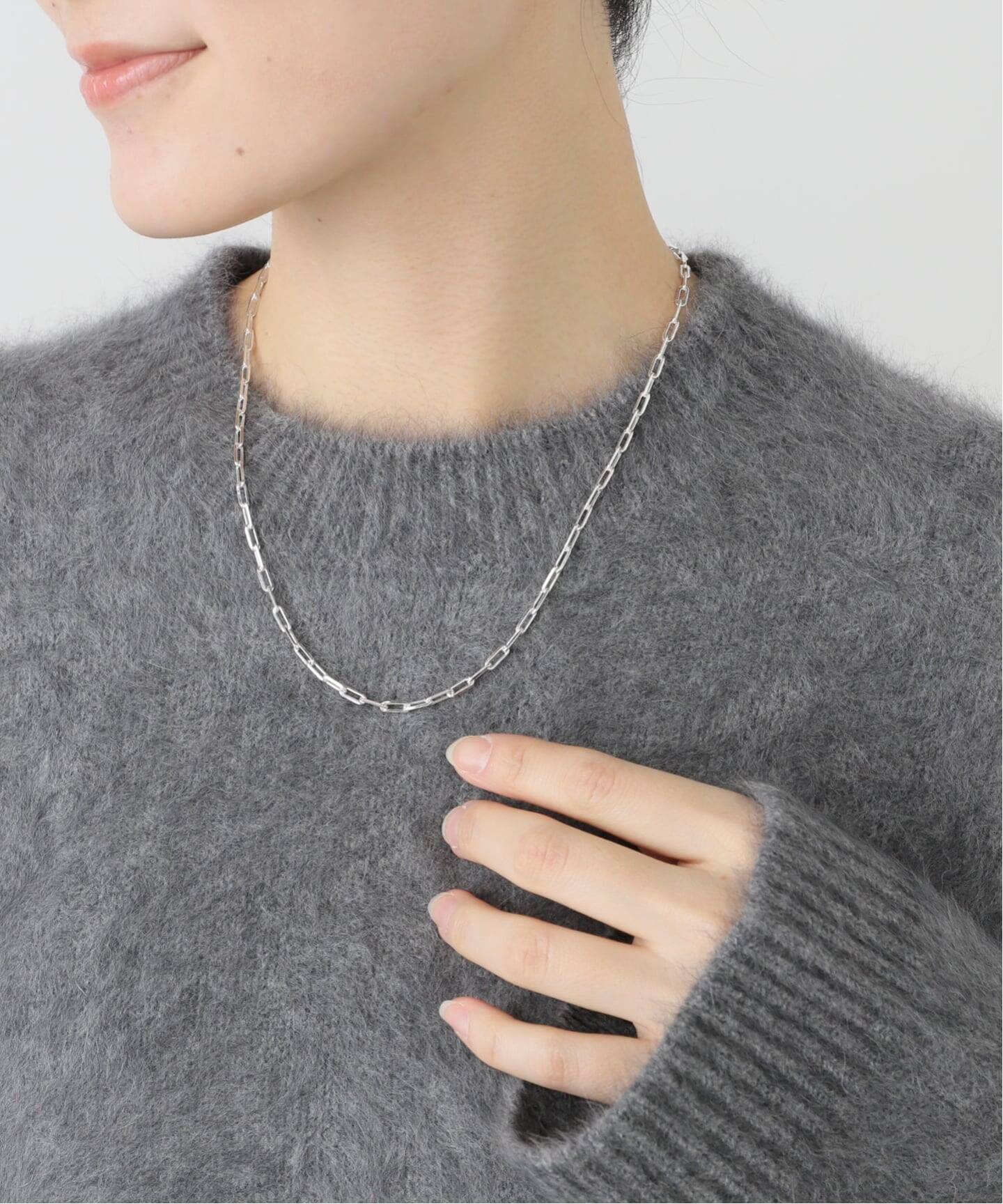 blancle/ ブランクレ】SV・Long oval chain necklace（ネックレス 