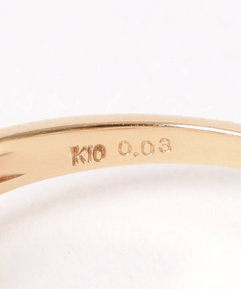 追加》8角ラインモチーフダイヤピンキーリング K10（リング）｜Lilas 