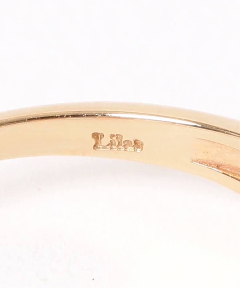 追加》8角ラインモチーフダイヤピンキーリング K10（リング）｜Lilas 