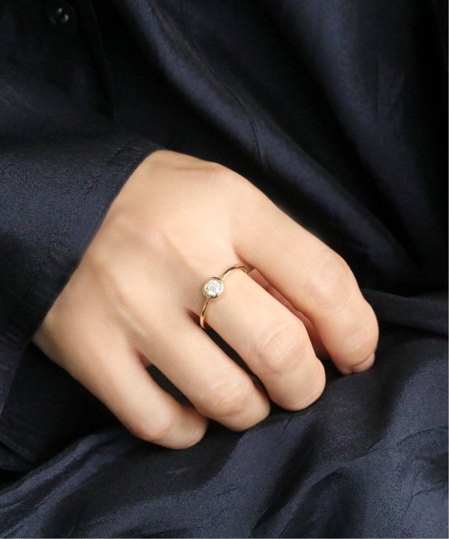 フクリン0.28ctダイヤリング K18（リング）｜Lilas（リラ）の通販  