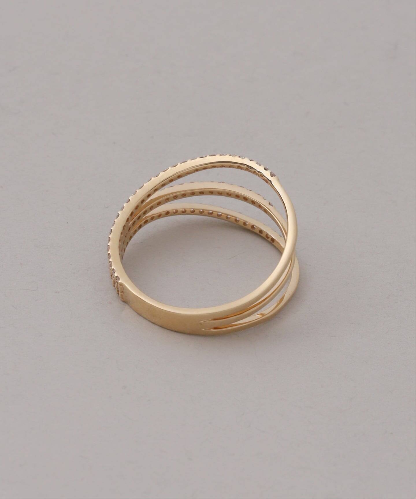 シャイニングダイヤ3ラインリング K18（リング）｜Lilas（リラ）の通販