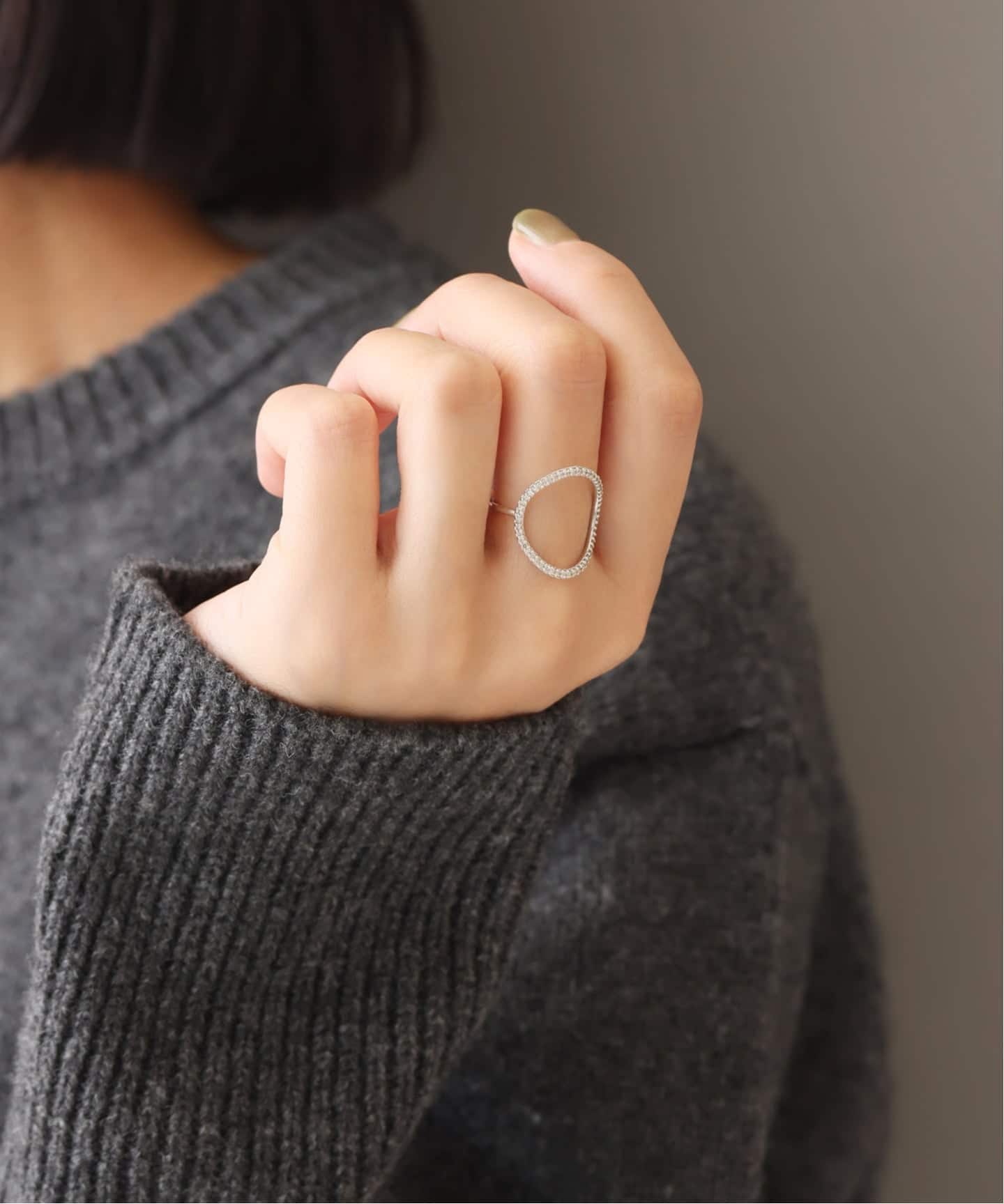 lilas リラ　オーバルラインダイヤリング　WG K10 オーバルラインダイヤリングWG K10（リング）｜Lilas（リラ）の