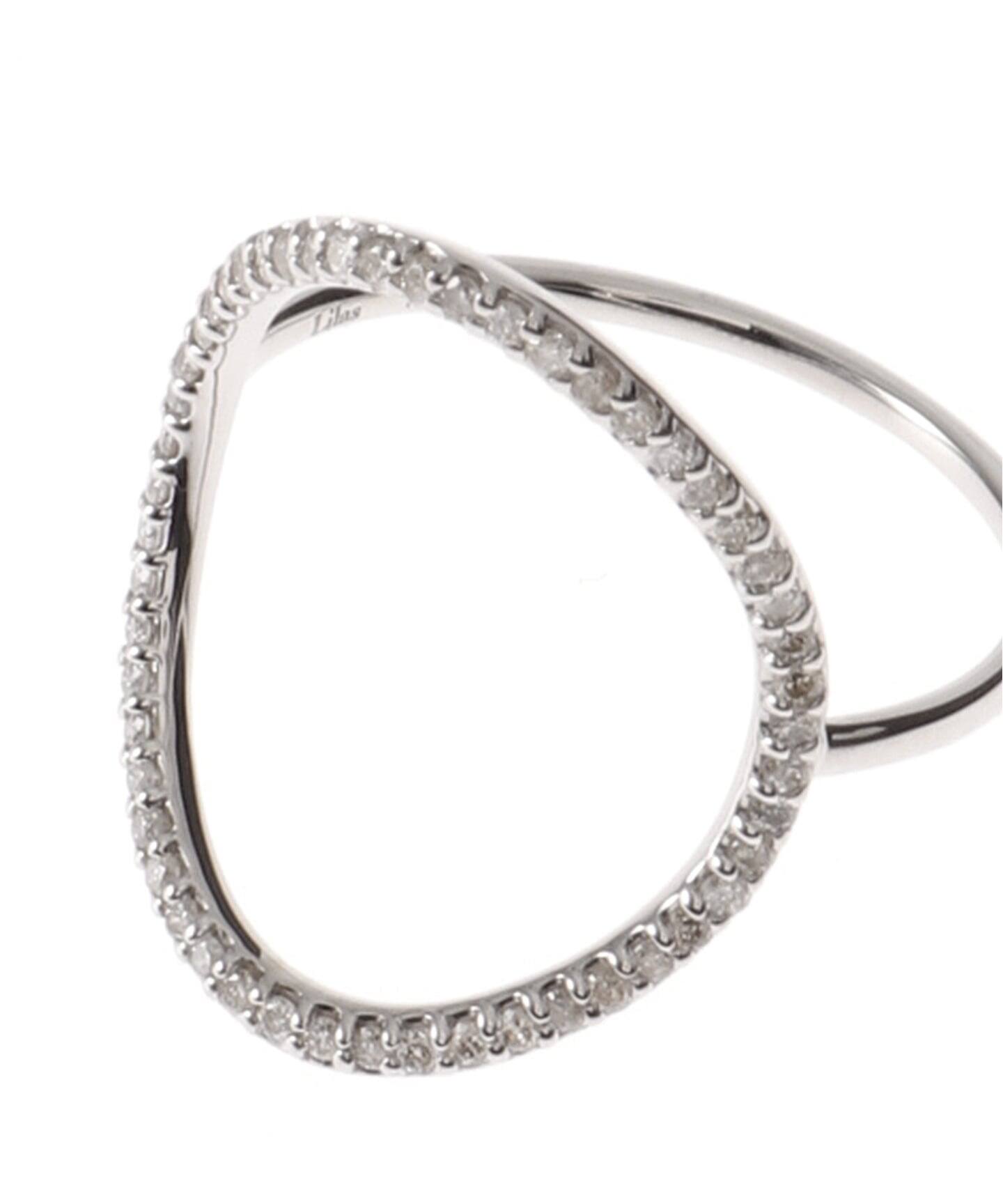 lilas リラ　オーバルラインダイヤリング　WG K10 オーバルラインダイヤリングWG K10（リング）｜Lilas（リラ）の