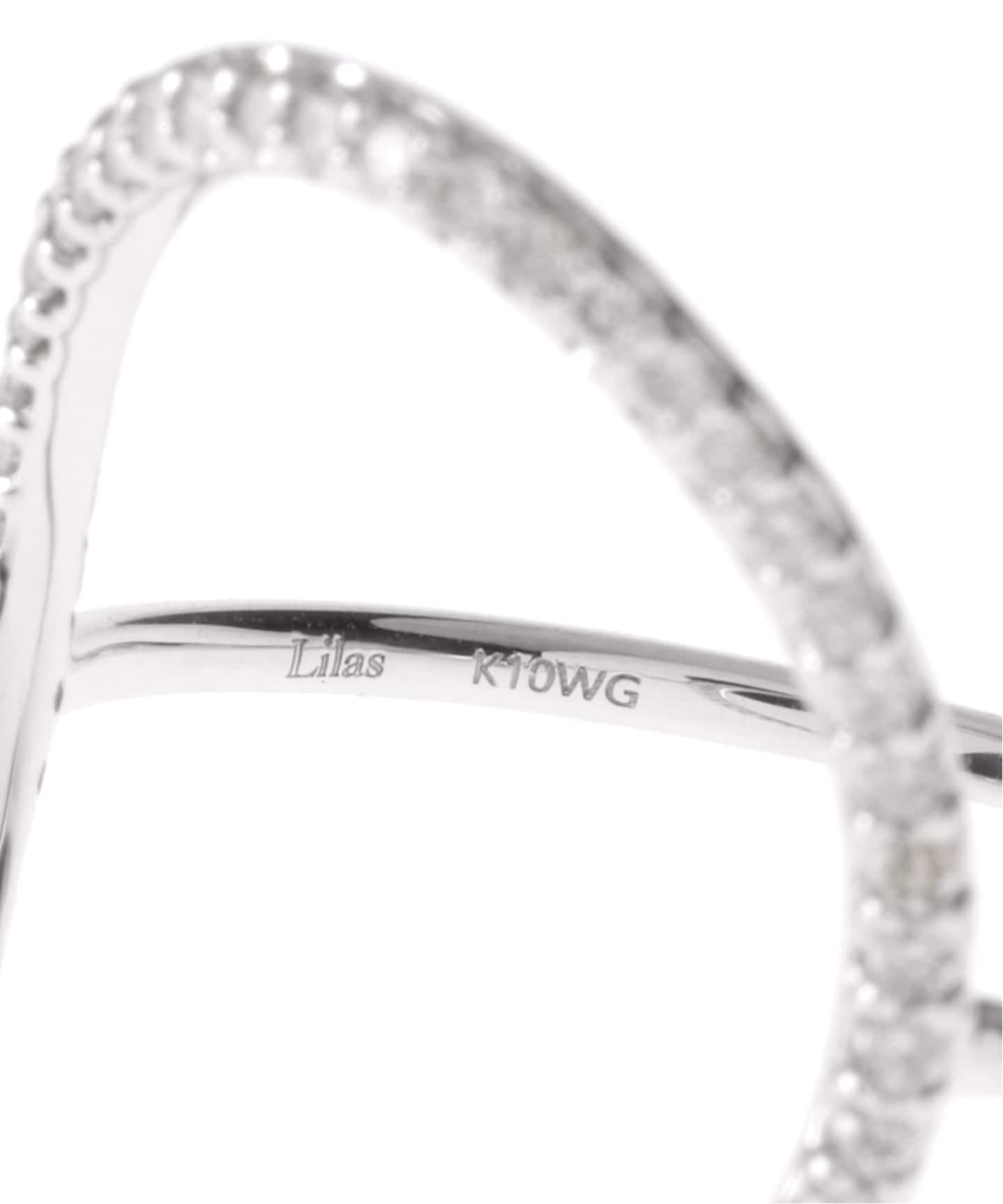 オーバルラインダイヤリングWG K10（リング）｜Lilas（リラ）の