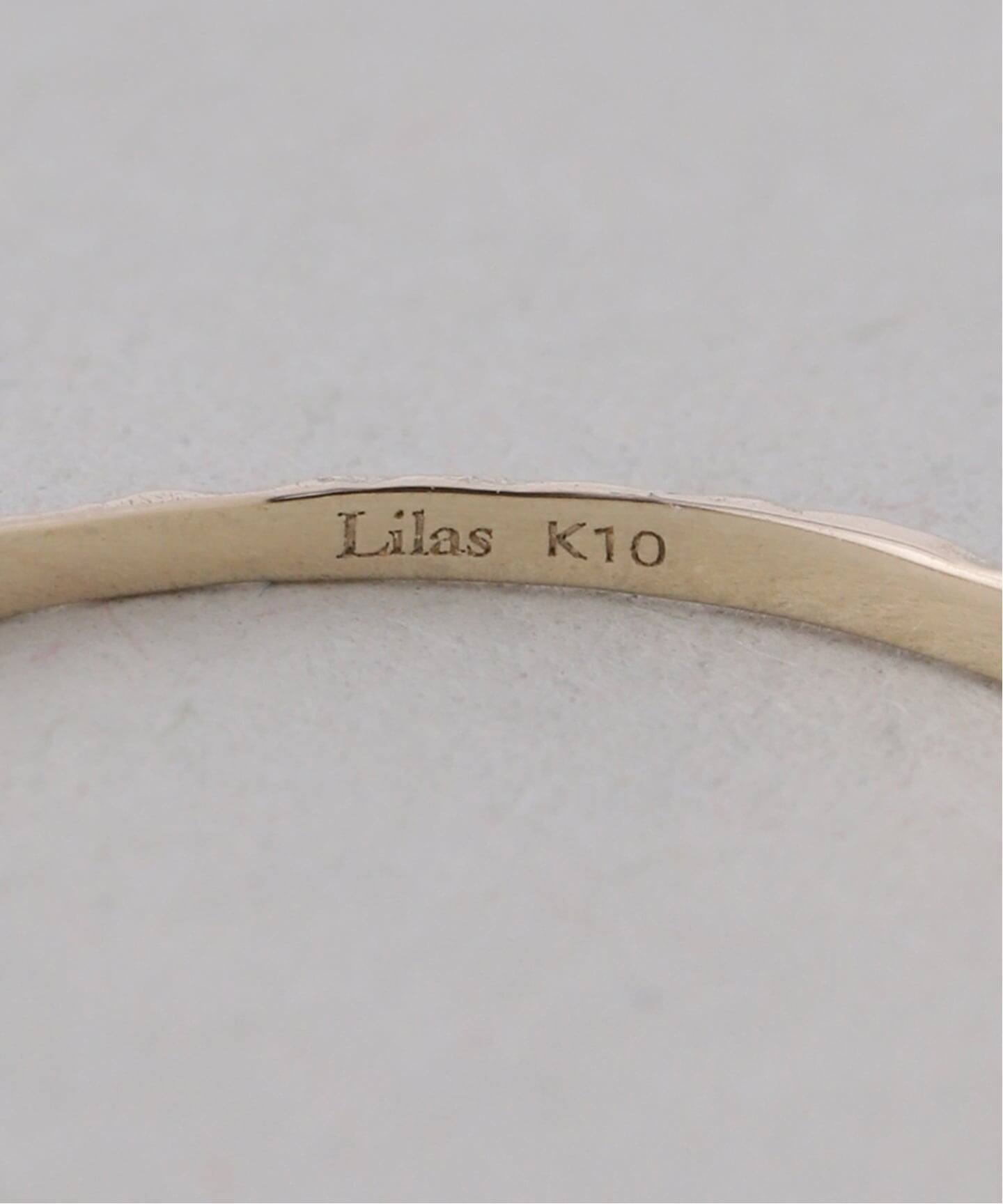 予約》10thテクスチャー3本ダイヤリング K10（リング）｜Lilas