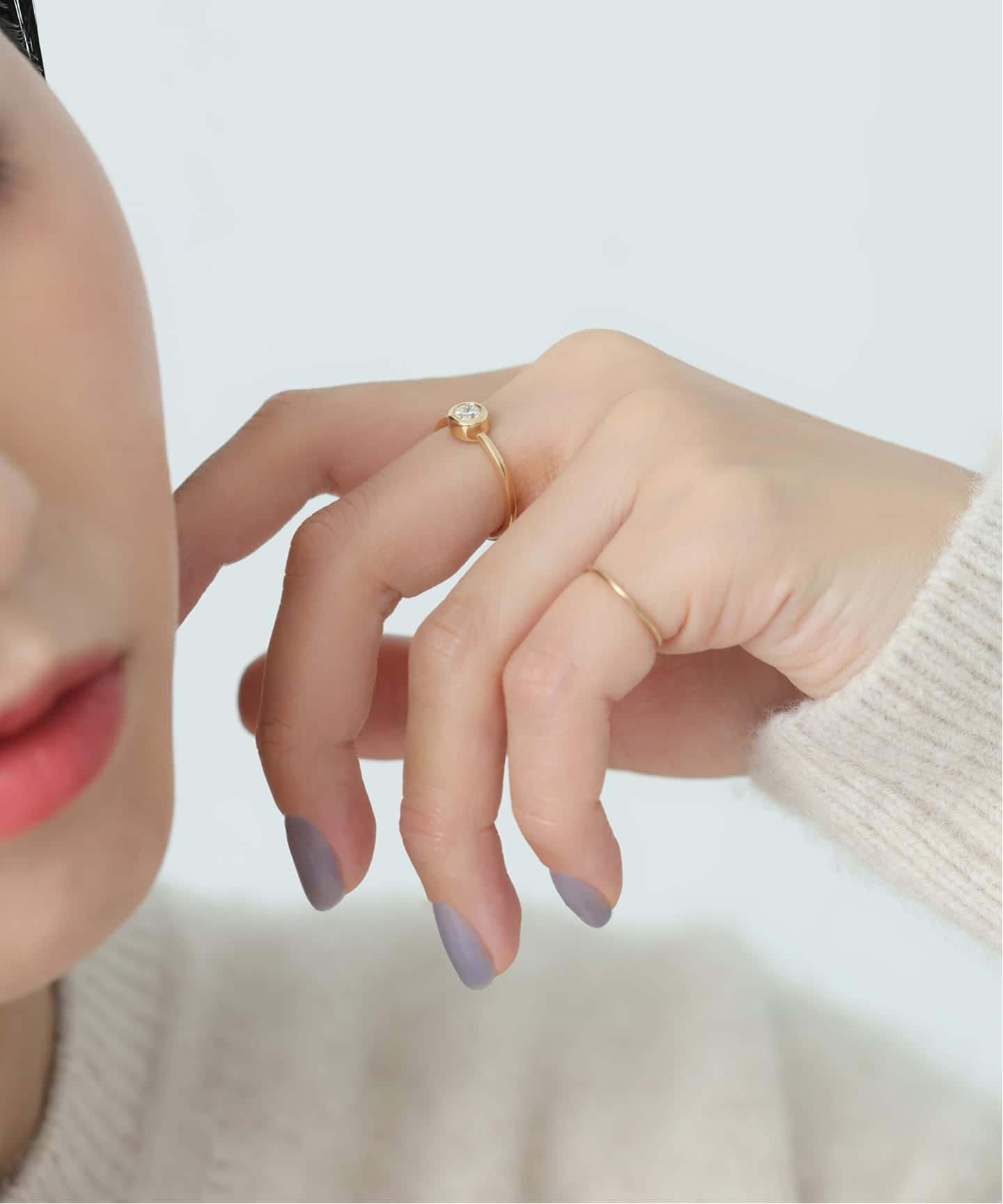 フクリン0.28ctダイヤリング K18（リング）｜Lilas（リラ）の通販