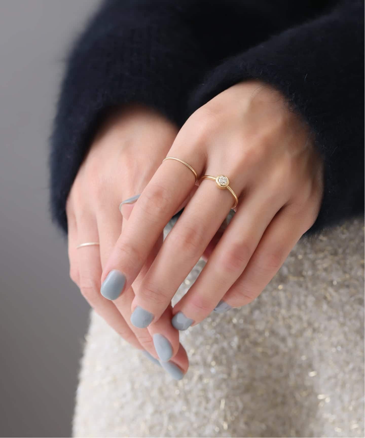 フクリン0.28ctダイヤリング K18（リング）｜Lilas（リラ）の通販