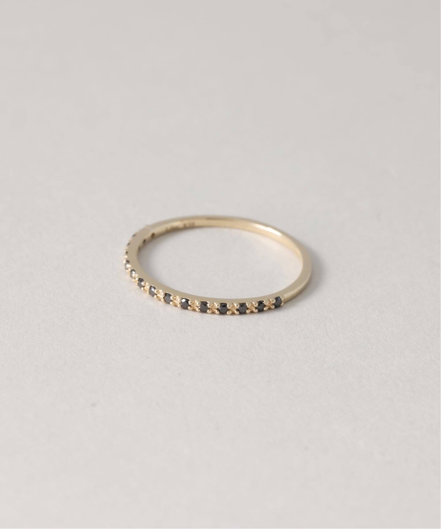 ブラックダイヤハーフエタニティーリング K10（リング）｜Lilas（リラ