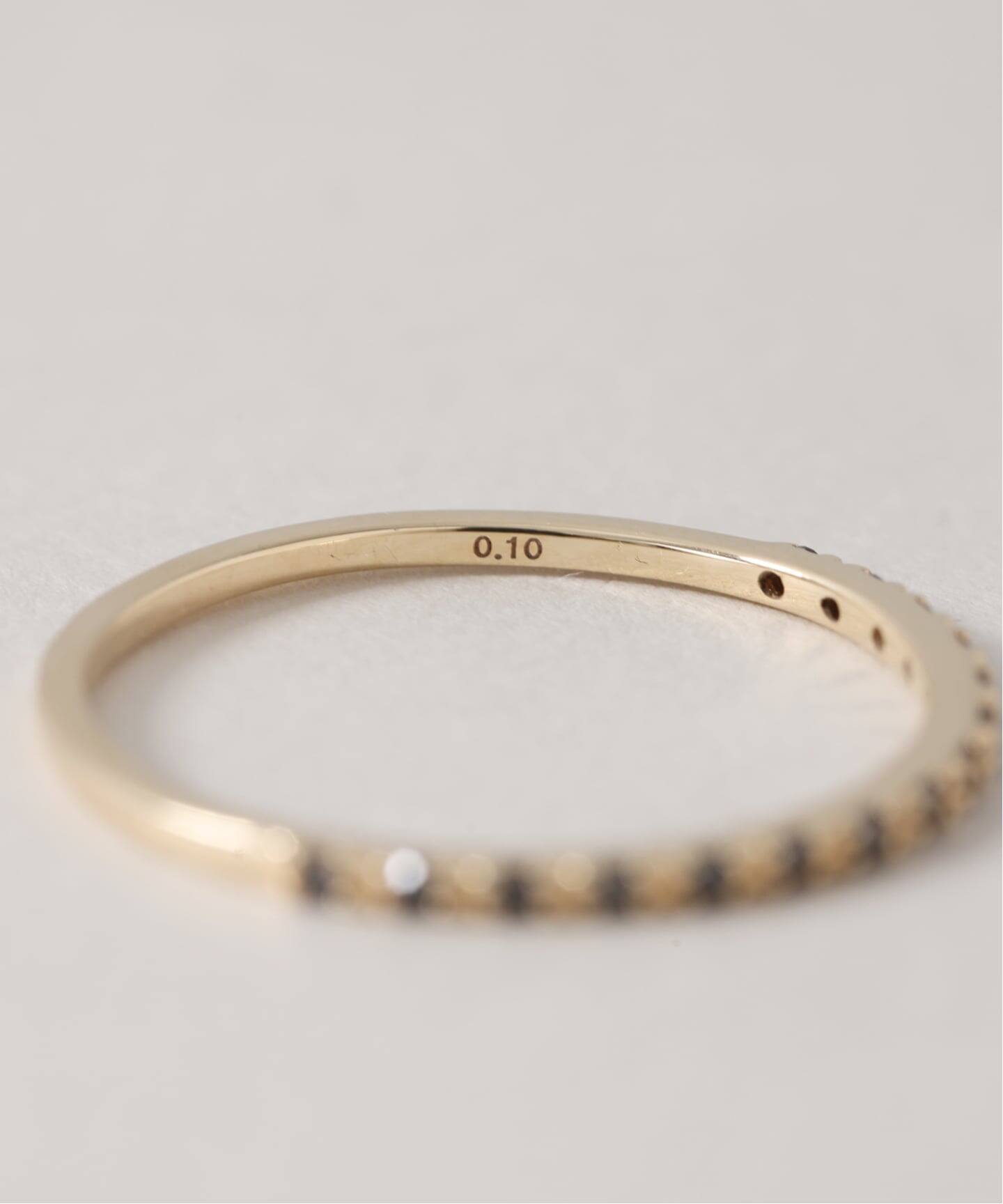 ブラックダイヤハーフエタニティーリング K10（リング）｜Lilas（リラ